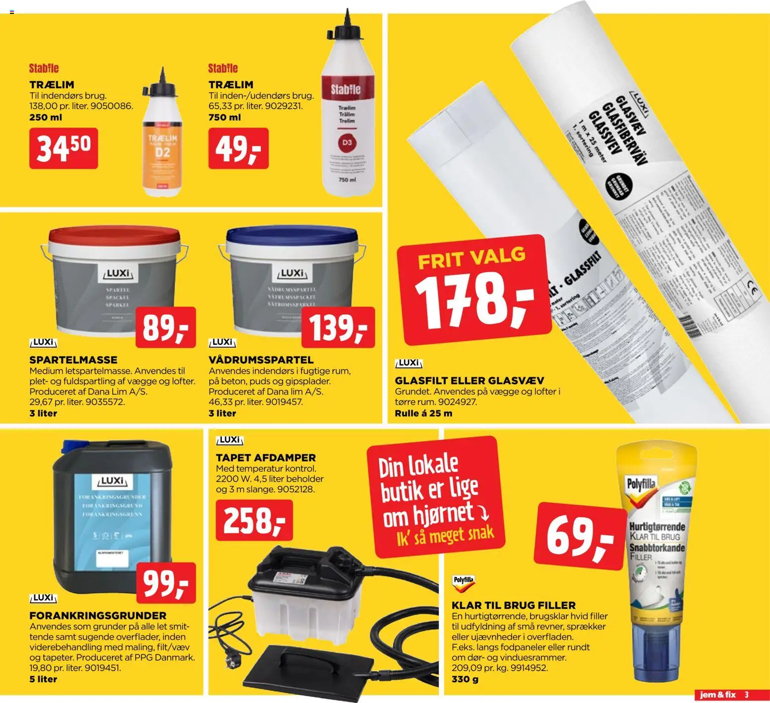Jem & fix tilbudsavis – gyldig fra 01.02.2026 | Side: 3 | Produkter: Spartelmasse, Søm