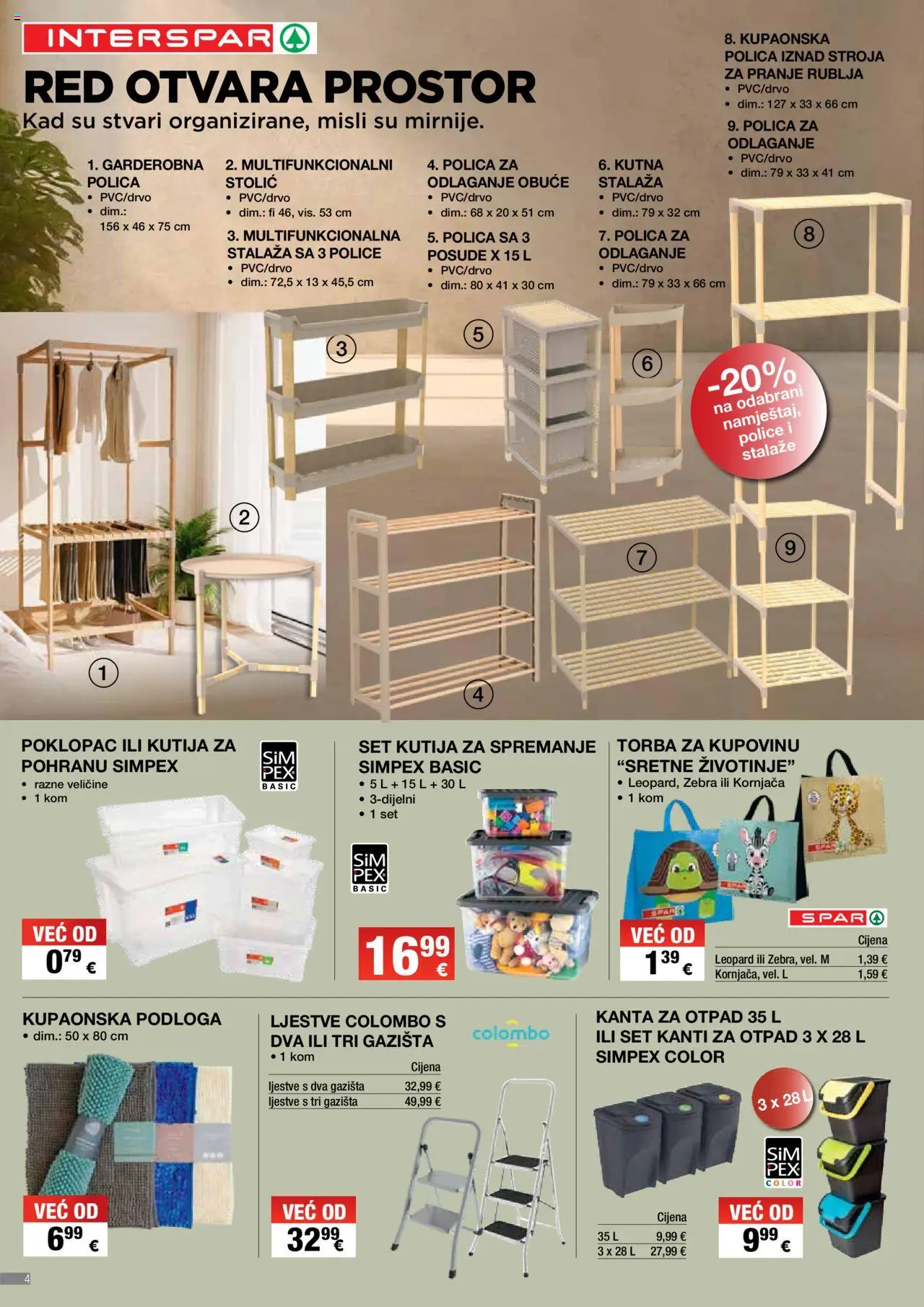 Interspar katalog | vrijedi od 10.09.2025 | Stranica: 4 | Proizvodi: Stolić, Polica, Ljestve, Torba