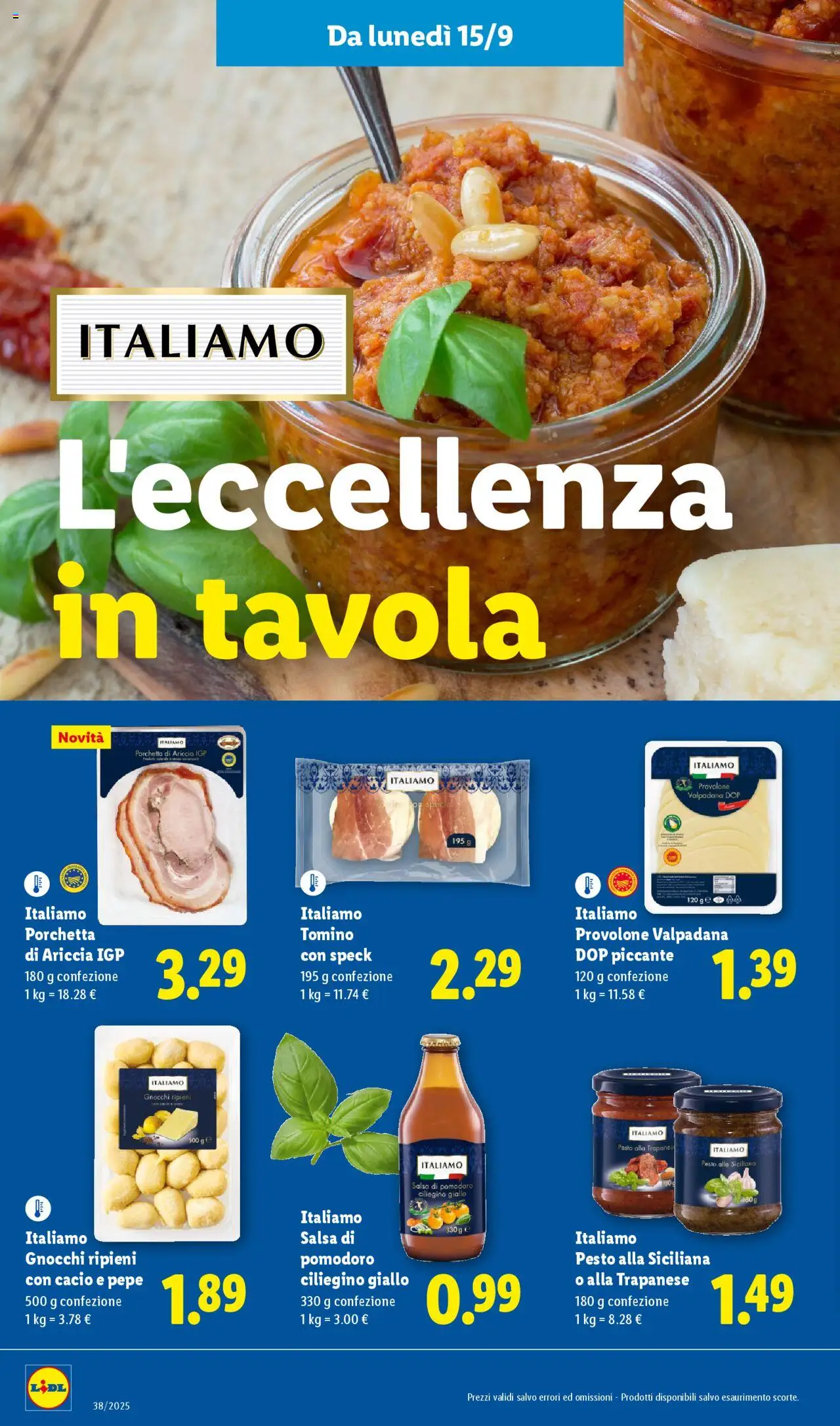 Volantino Lidl del 15.09.2025 | Pagina: 26 | Prodotti: Speck, Porchetta, Salsa, Gnocchi