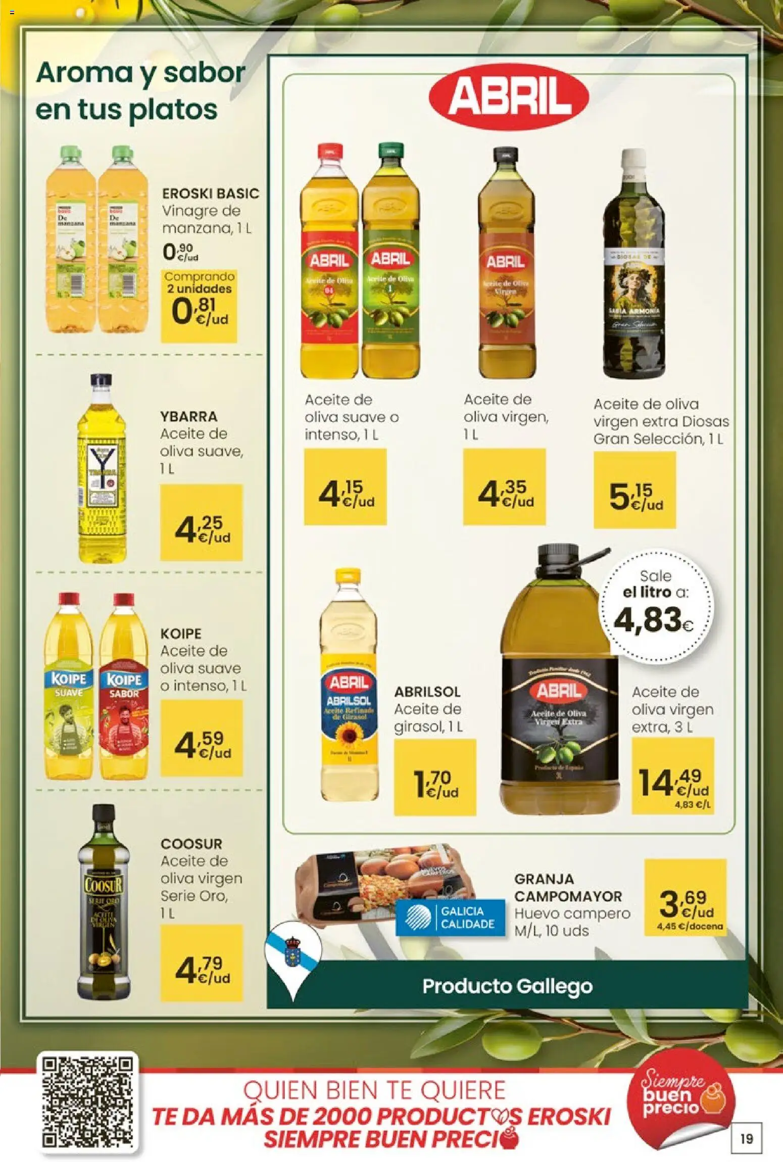 Eroski - 50 de descuento │ válido desde el 26.02.2026 | Página: 19 | Productos: Aceite, Té, Aceite de oliva, Δεξαμενή