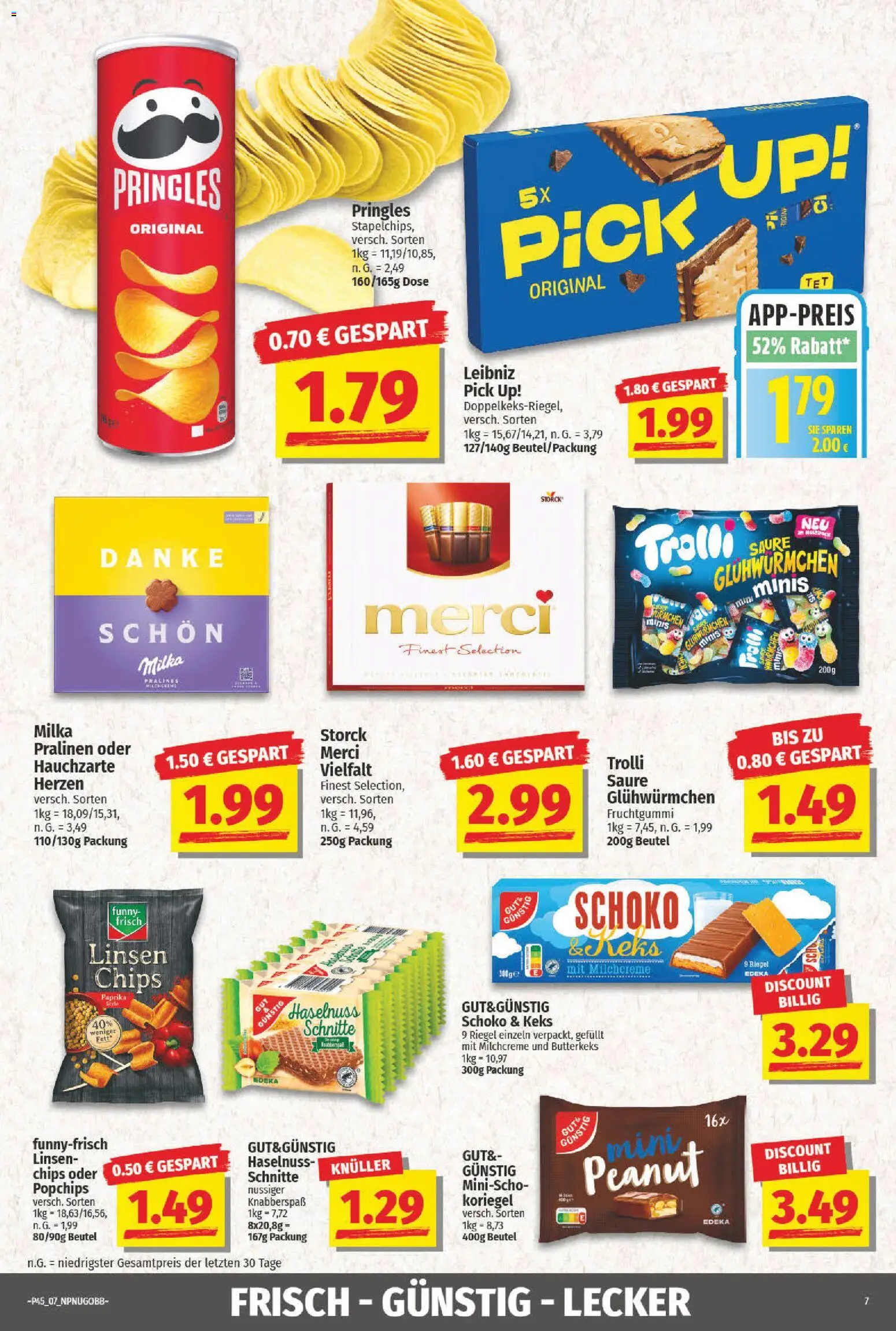 NP Discount Prospekt 	 – gültig ab 03.11.2025 | Seite: 7 | Produkte: Merci, Milka, Paprika, Pringles