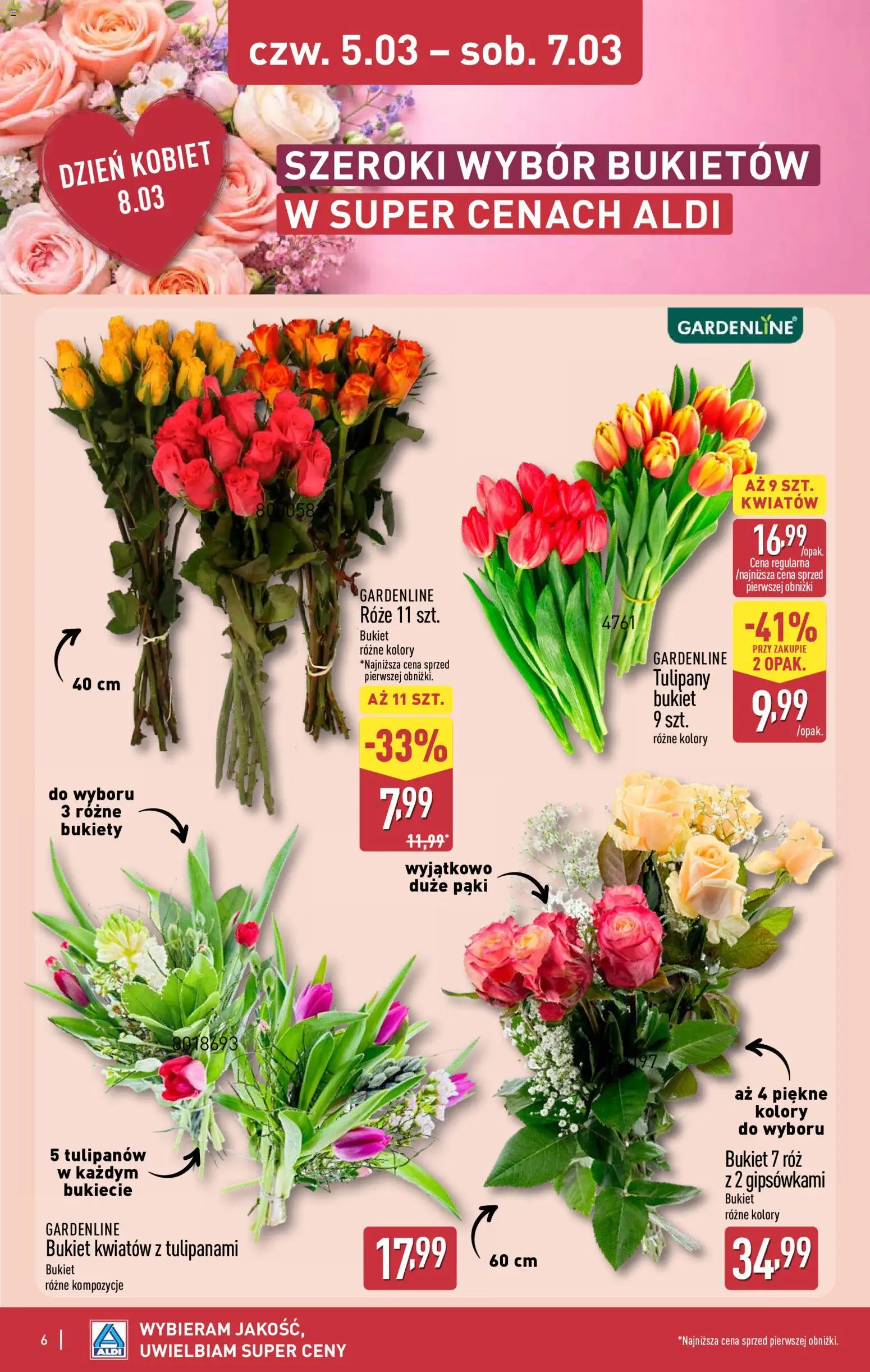 Aldi Polsko leták - Dzień kobiet od 02.03.2026 | Strana: 6 | Produkty: Tulipány