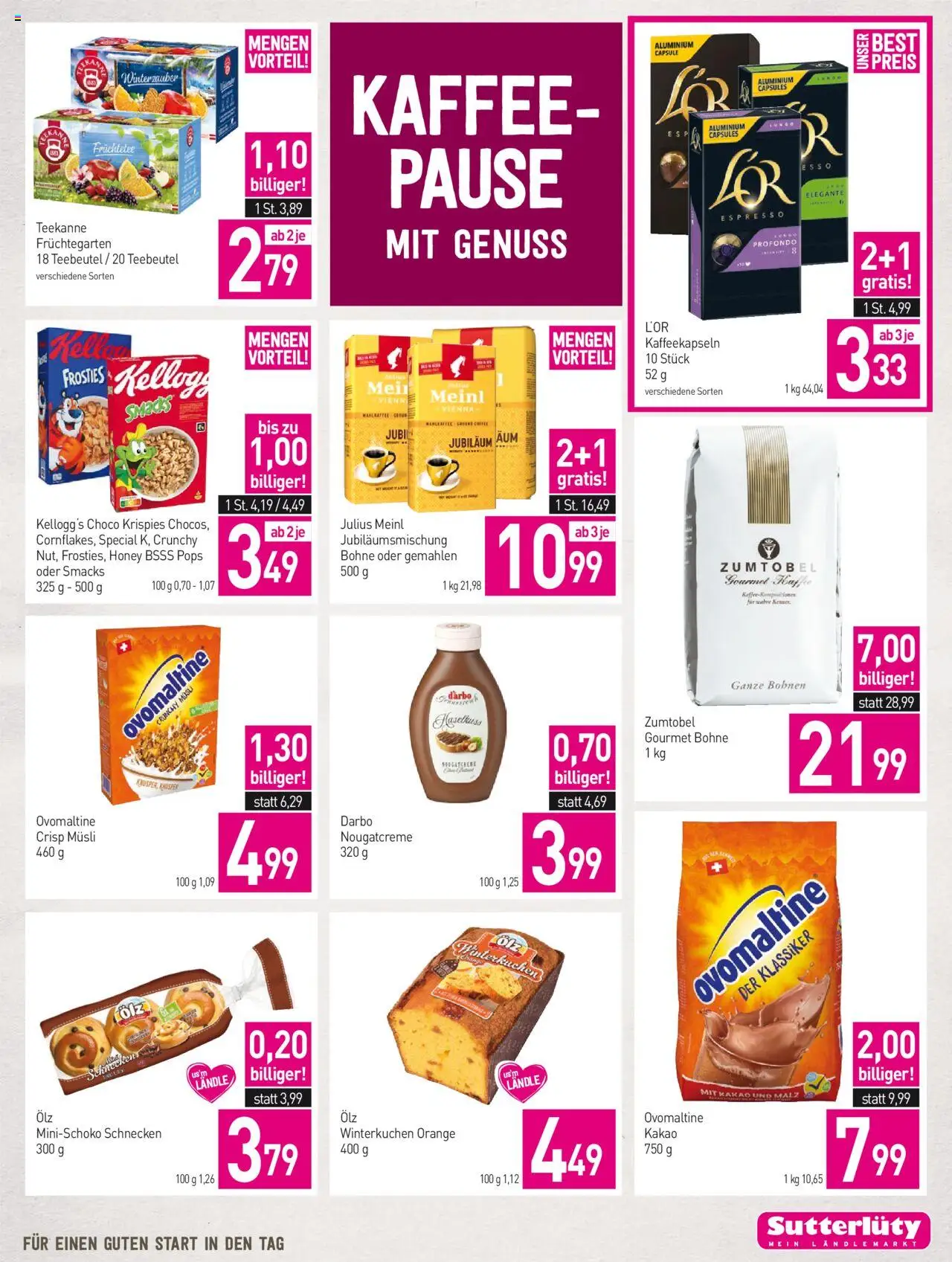 Sutterlüty Flugblatt gültig ab 16.10.2025 | Seite: 3 | Produkte: Kaffee