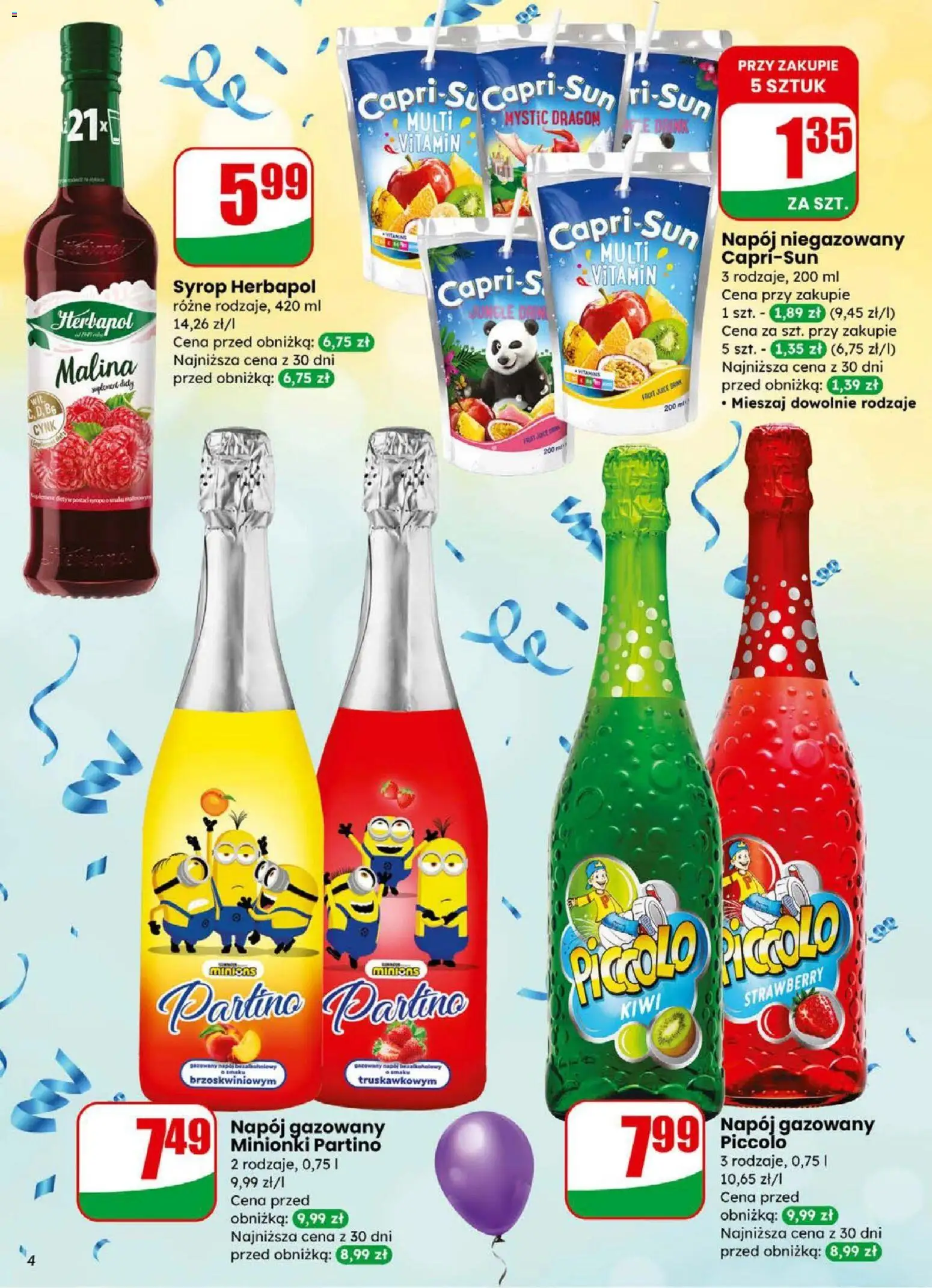 Dino Gazetka od 31.12.2025 | Strona: 4 | Produkty: Syrop, Malina, Kiwi