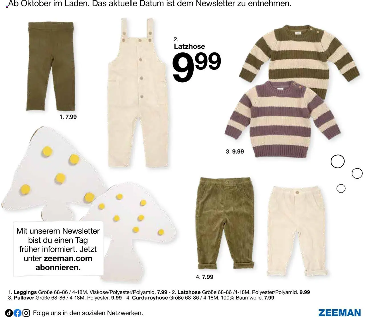 Zeeman Babyprospekt – gültig ab 18.07.2025 | Seite: 27 | Produkte: Pullover, Leggings