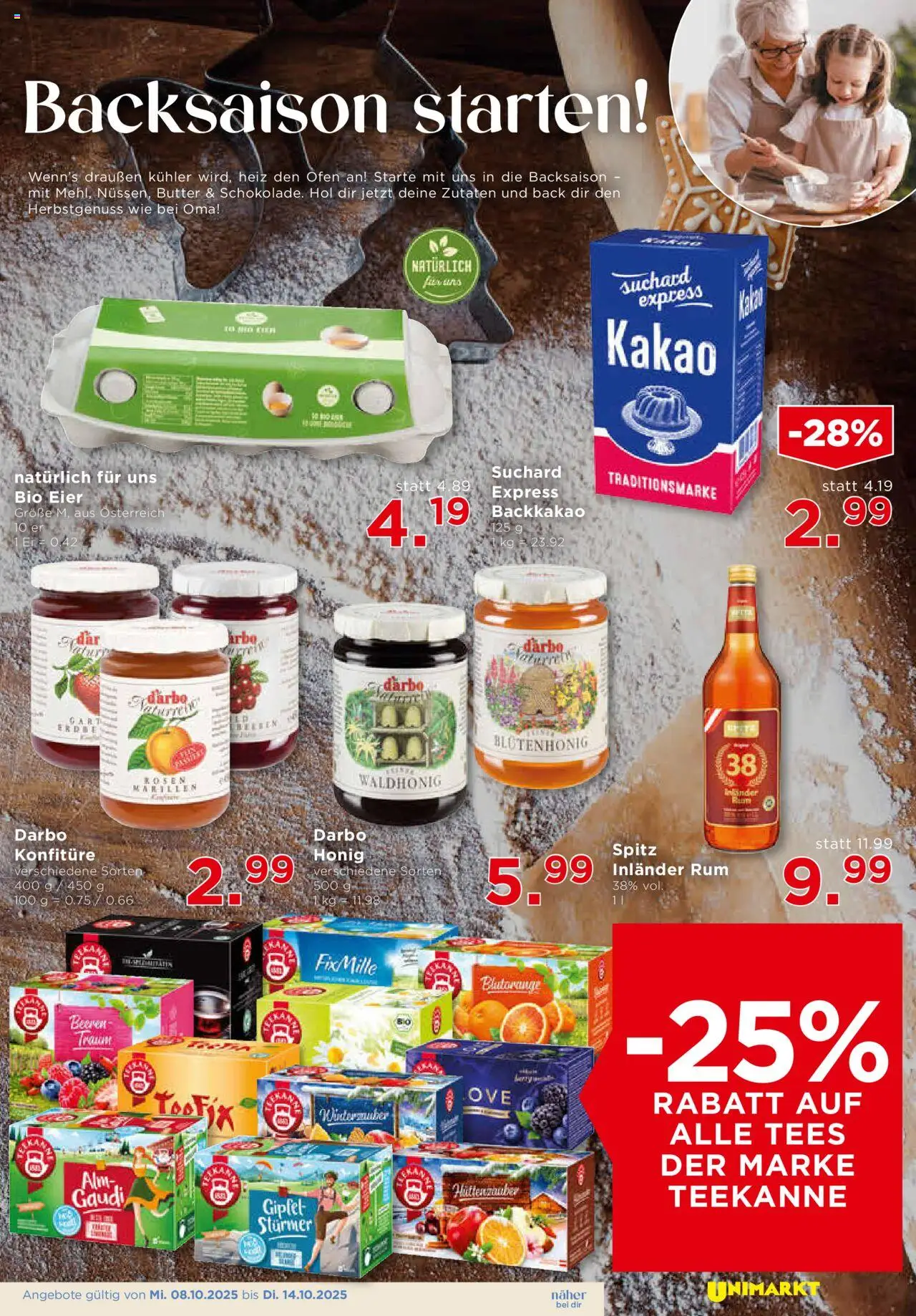 Unimarkt Flugblatt gültig ab 08.10.2025 | Seite: 5 | Produkte: Ofen, Butter, Eier