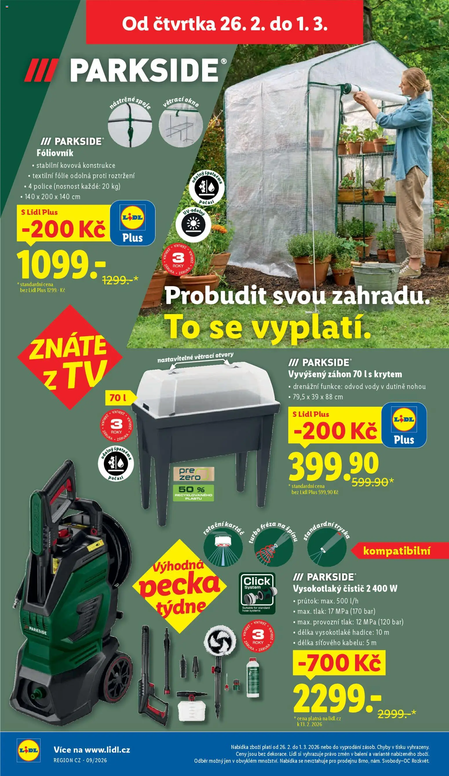 Lidl leták - Zahradní šuškanda od 24.02.2026 | Strana: 8 | Produkty: Fóliovník, Tv, Hadice, Vyvýšený záhon