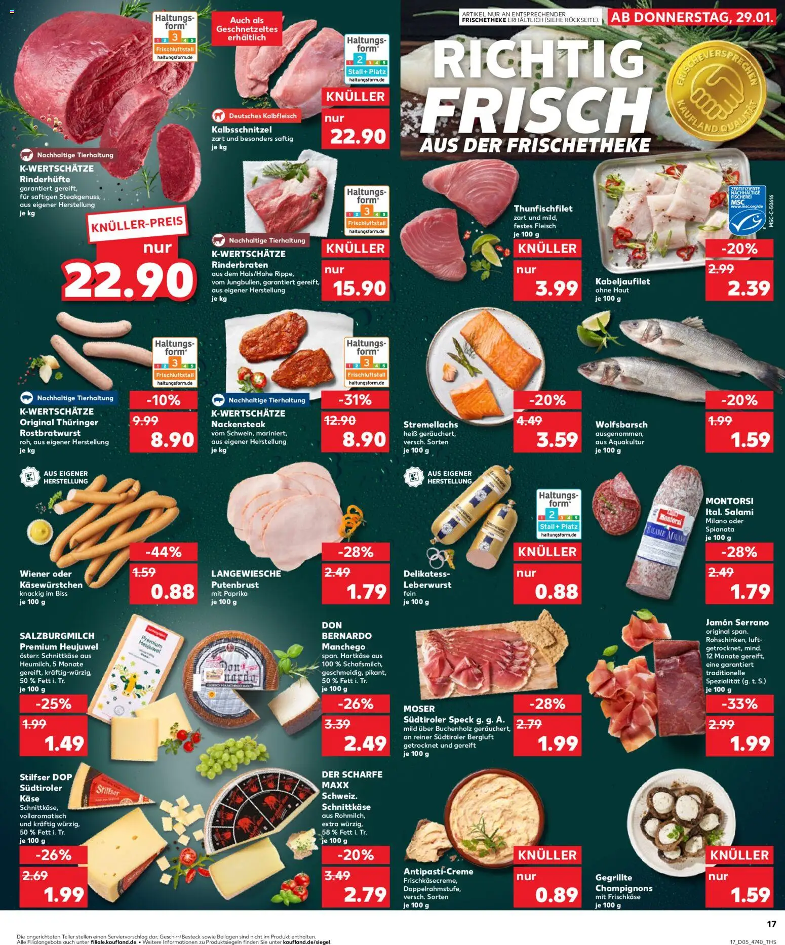 Kaufland prospekt Hannover	 – gültig ab 01.02.2026 | Seite: 17 | Produkte: Rinderbraten, Champignons, Salami, Fleisch