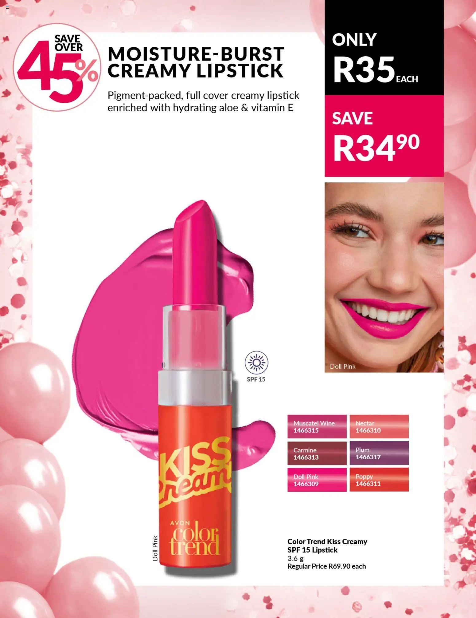 New Avon catalogue – valid from 24.01.2026 | Page: 13 | Products: Cover, Wine, Lipstick