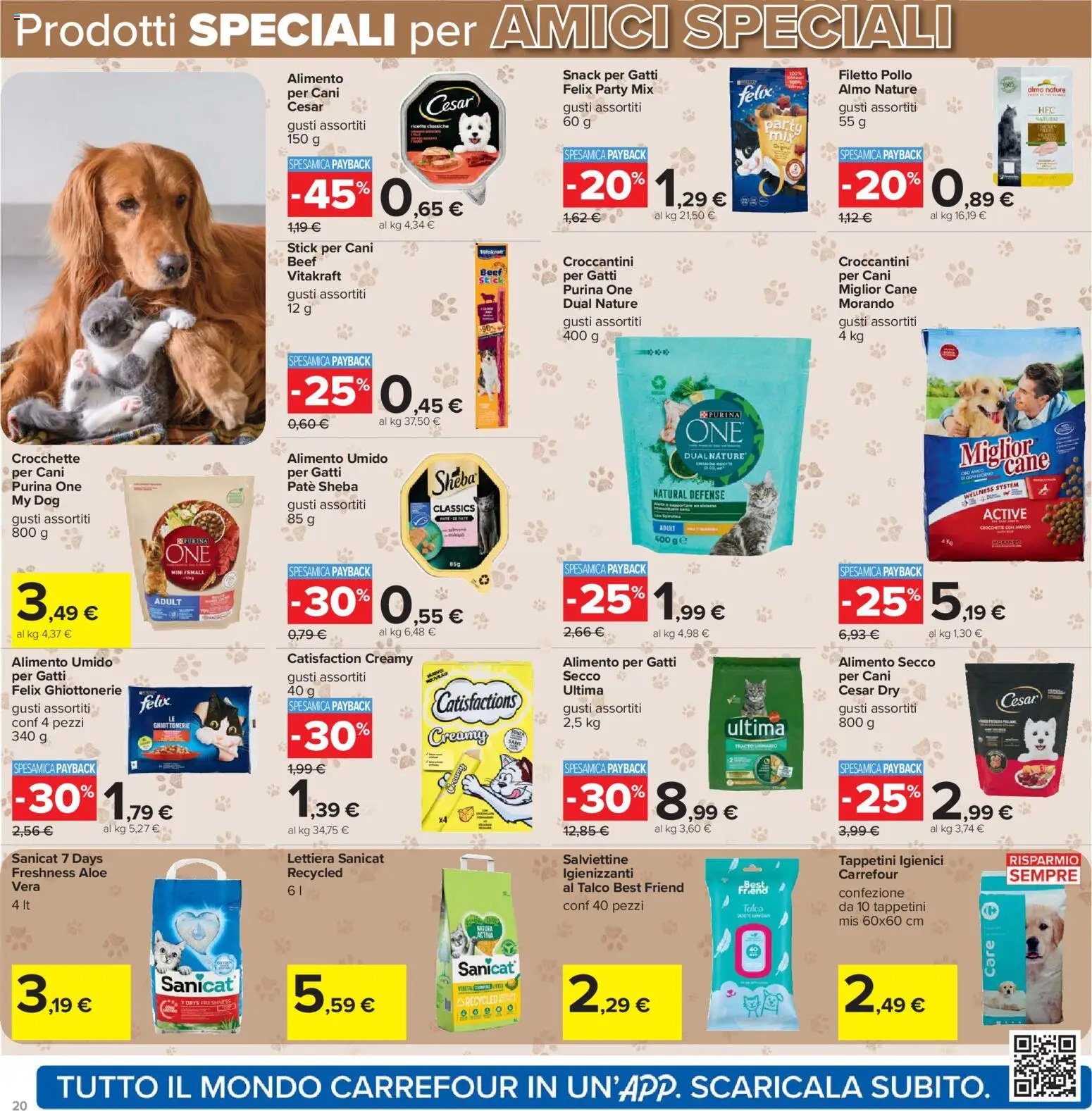 Volantino Carrefour del 27.01.2026 | Pagina: 20 | Prodotti: Paté, Pollo, Talco, Crocchette