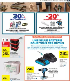 Carrefour Market - Prévisualisation de Carrefour Market Nettoyage, rangement, bricolage  valide à partir de 27.01.2026 | Page: 5 | Produits: Perceuse, Charnière, Poignées, Batterie