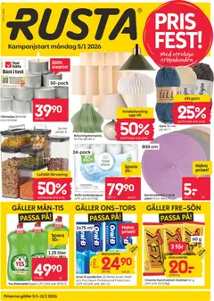 Rusta - erbjudanden - Förhandsvisning av reklamblad från butik Rusta aktuell från 05.01.2026