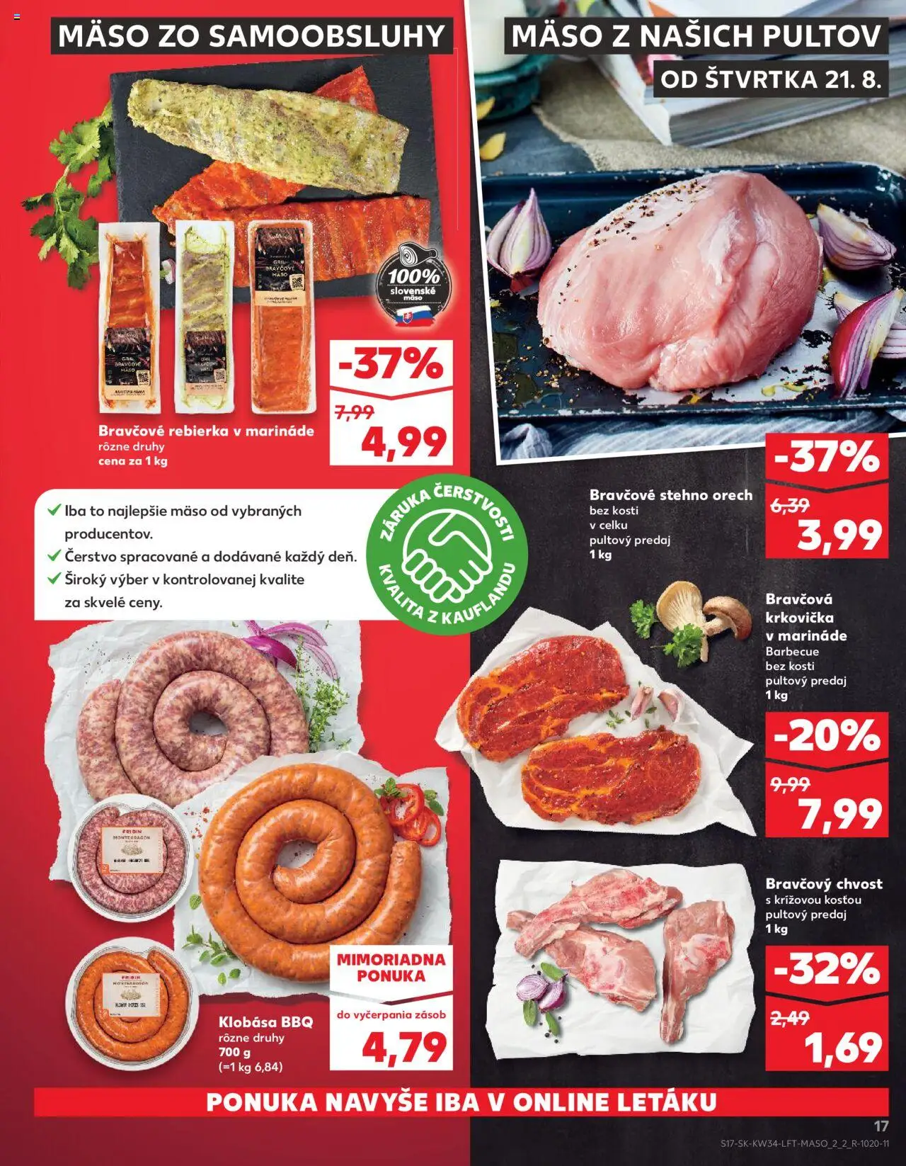Kaufland Košice-OC Galéria │ platný od 21.08.2025 | Strana: 17 | Produkty: Gril, Klobása, Krkovička
