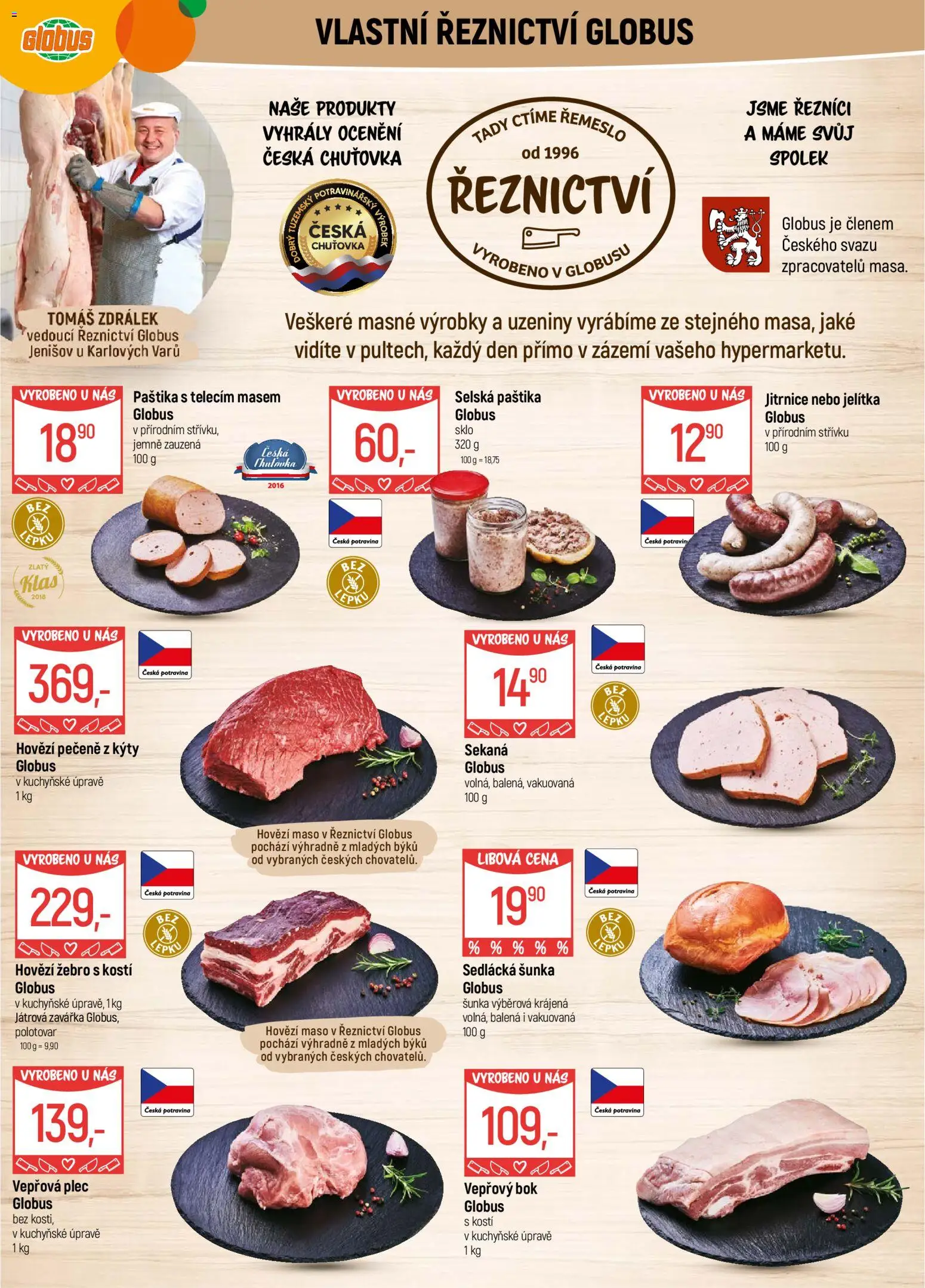 Globus leták - Karlovy Vary od 21.01.2026 | Strana: 7 | Produkty: Sekaná, Uzeniny, Potraviny, Paštika