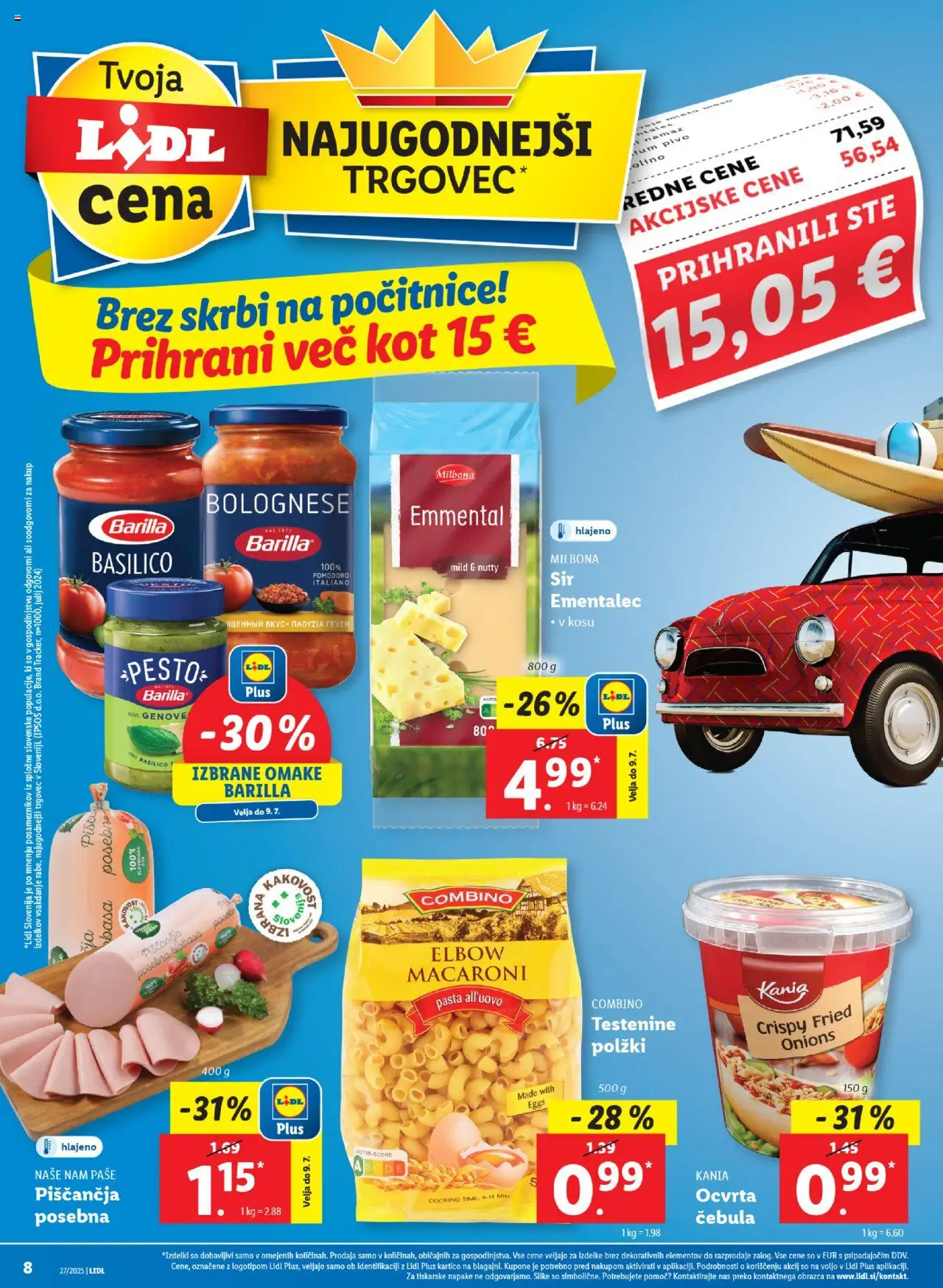 Lidl - Maribor │ velja od 03.07.2025 | Stran: 10 | Izdelki: Ementalec, Namaz, Pivo, Testenine