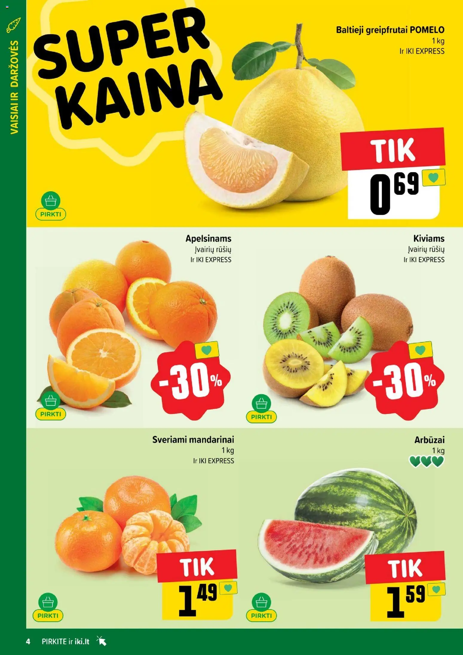 IKI akcijos nuo 01.05.2026 | Puslapis: 4 | Prekių: Mandarinai