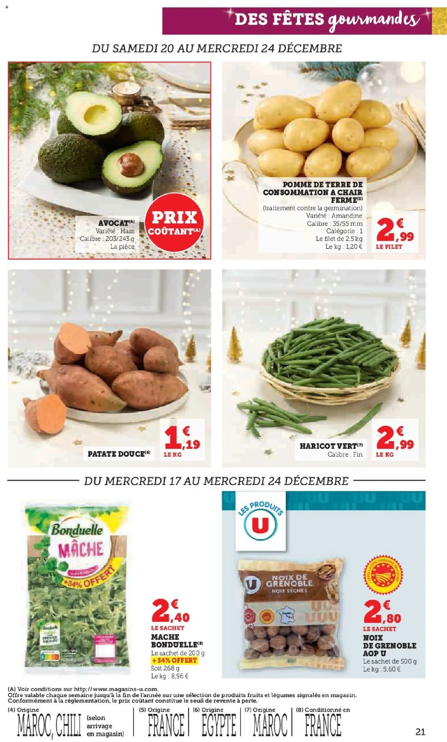 {H1} | Page: 21 | Produits: Pomme, Pomme de terre, Pomme de terre de consommation, Noix