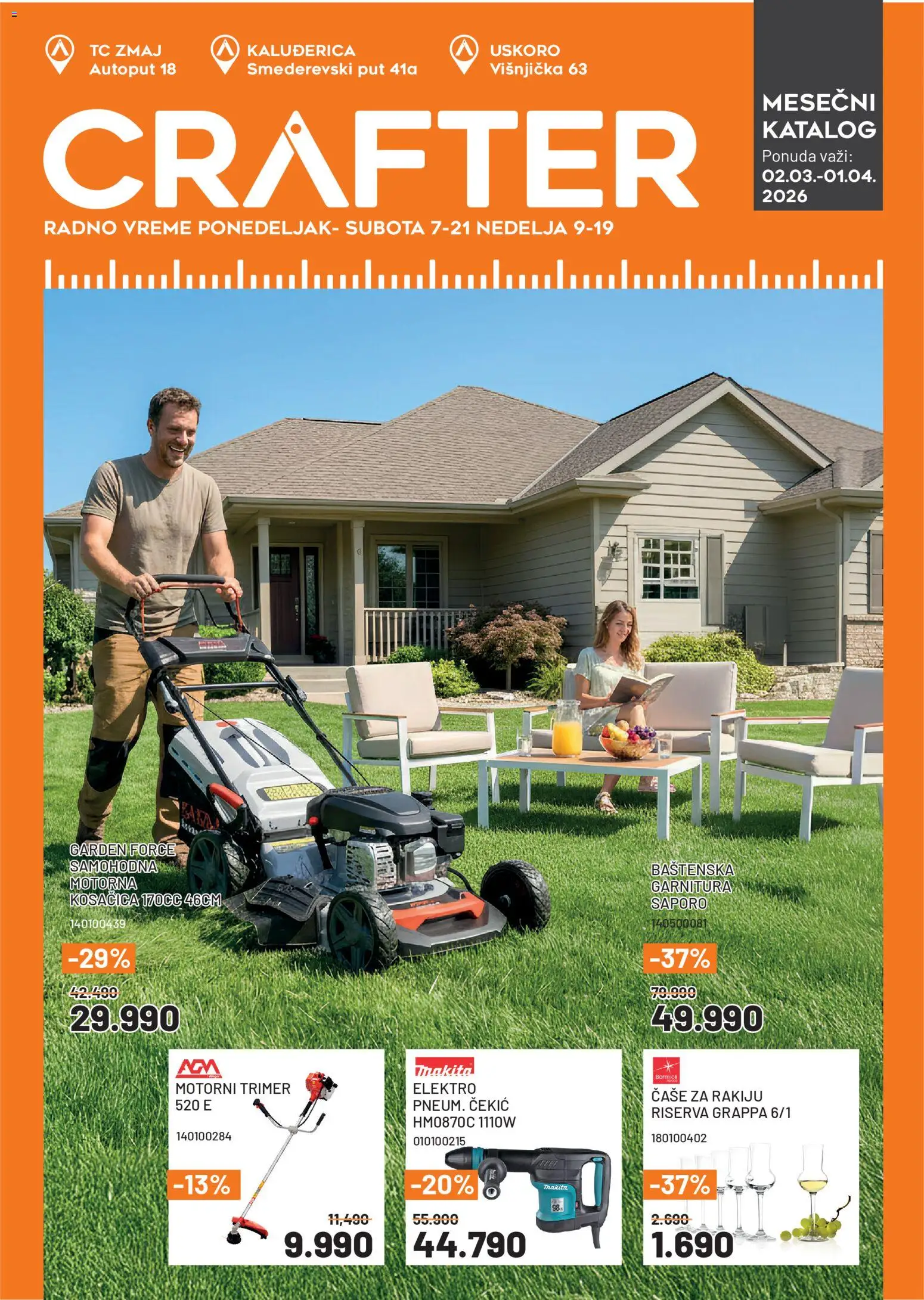 Crafter katalog - važi od 02.03.2026 | Strana: 1 | Proizvode: Čekić, Trimer