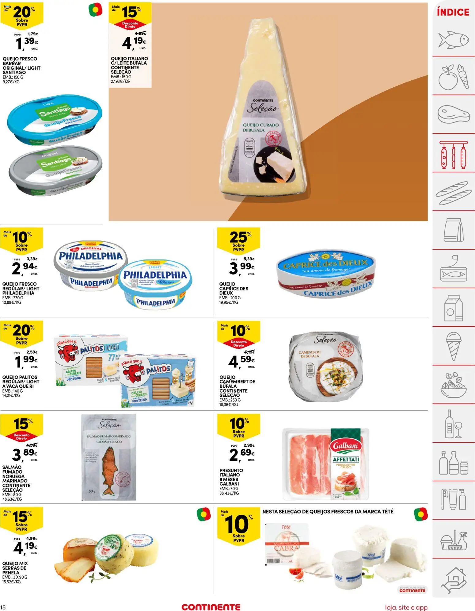 Continente folheto │ válido de 02.12.2025 | Página: 15 | Produtos: Cálcio, Queijo, Presunto, Cereais