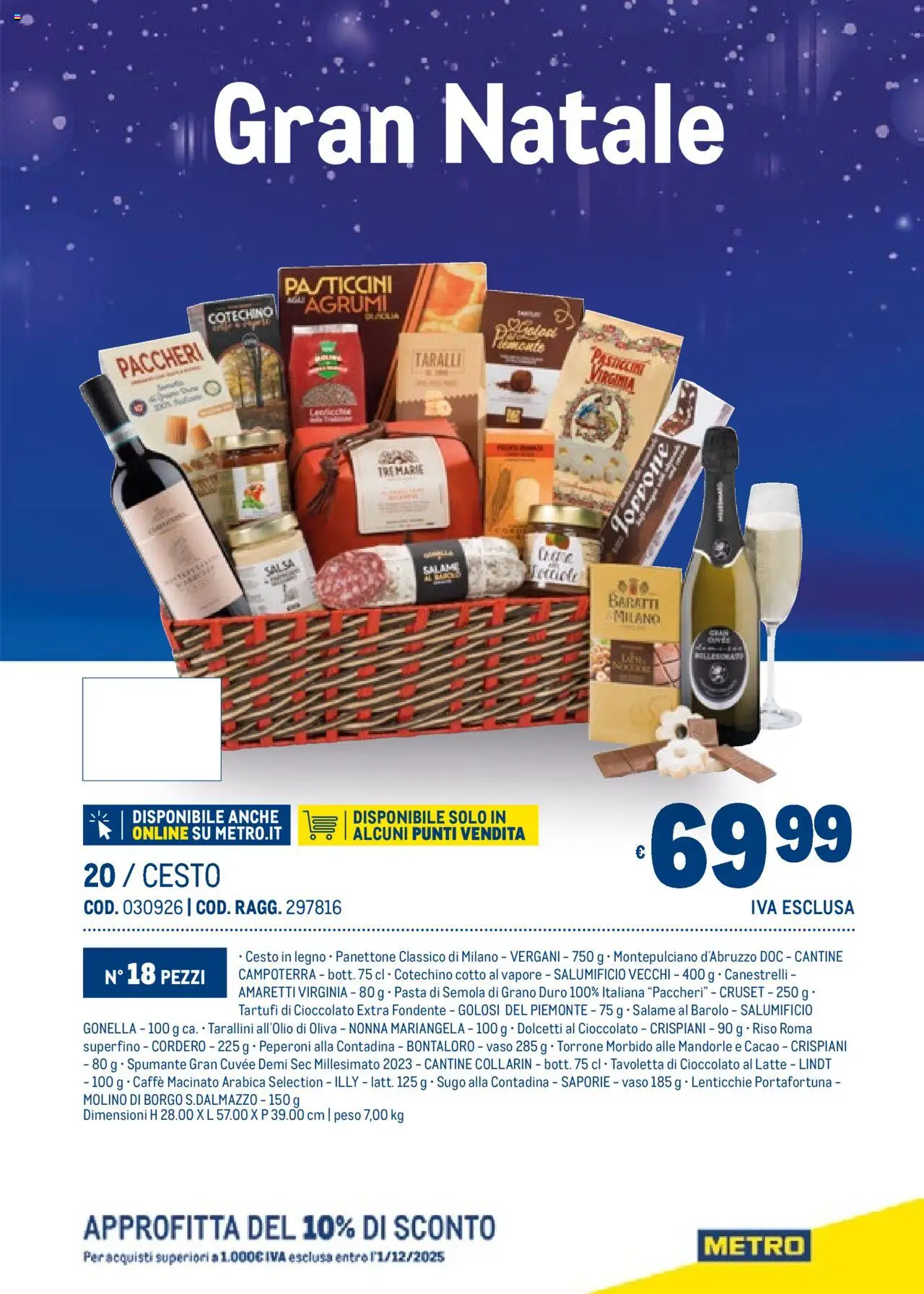 Volantino Metro del 06.11.2025 | Pagina: 23 | Prodotti: Lenticchie, Paccheri, Canestrelli, Vaso
