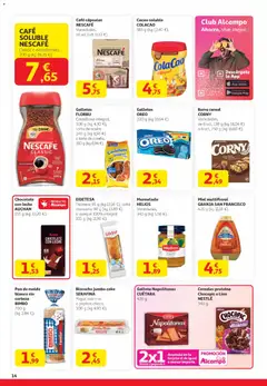 Vista previa Alcampo -  Canarias válido desde el 29.01.2026 | Página: 14 | Productos: Café con leche, Pan, Bizcocho, Cacao soluble