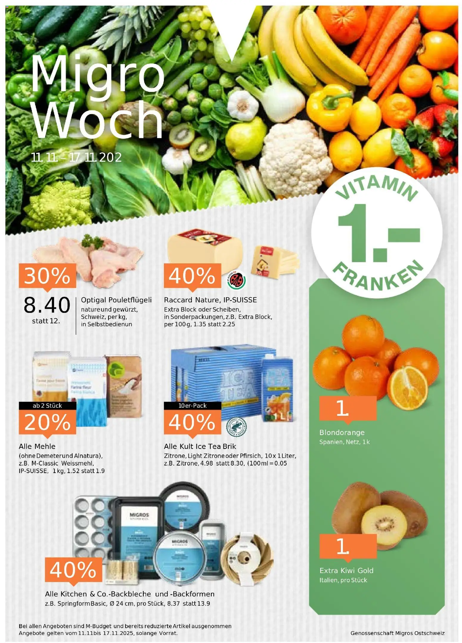 Migros Aktionen – gültig ab 11.11.2025 | Seite: 1 | Produkte: Kiwi, Zitrone