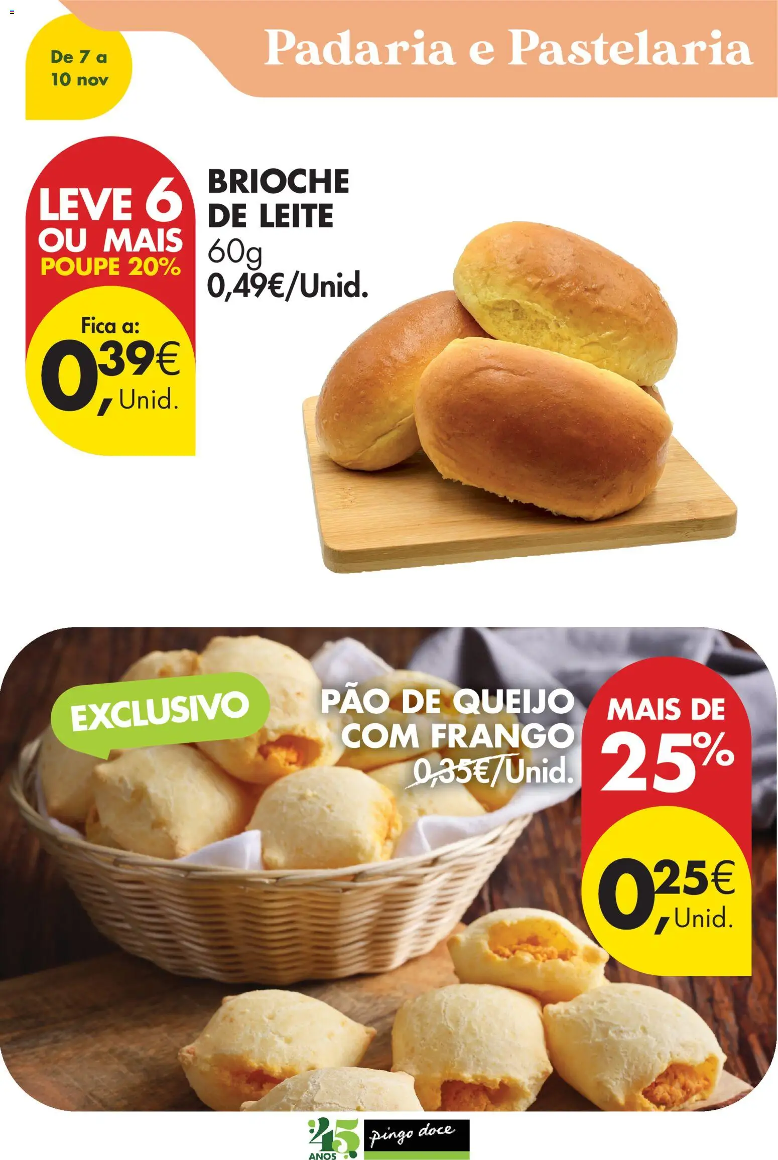 Pingo Doce Poupe este Fim de Semana │ válido de 07.11.2025 | Página: 7 | Produtos: Frango, Leite, Queijo, Pão