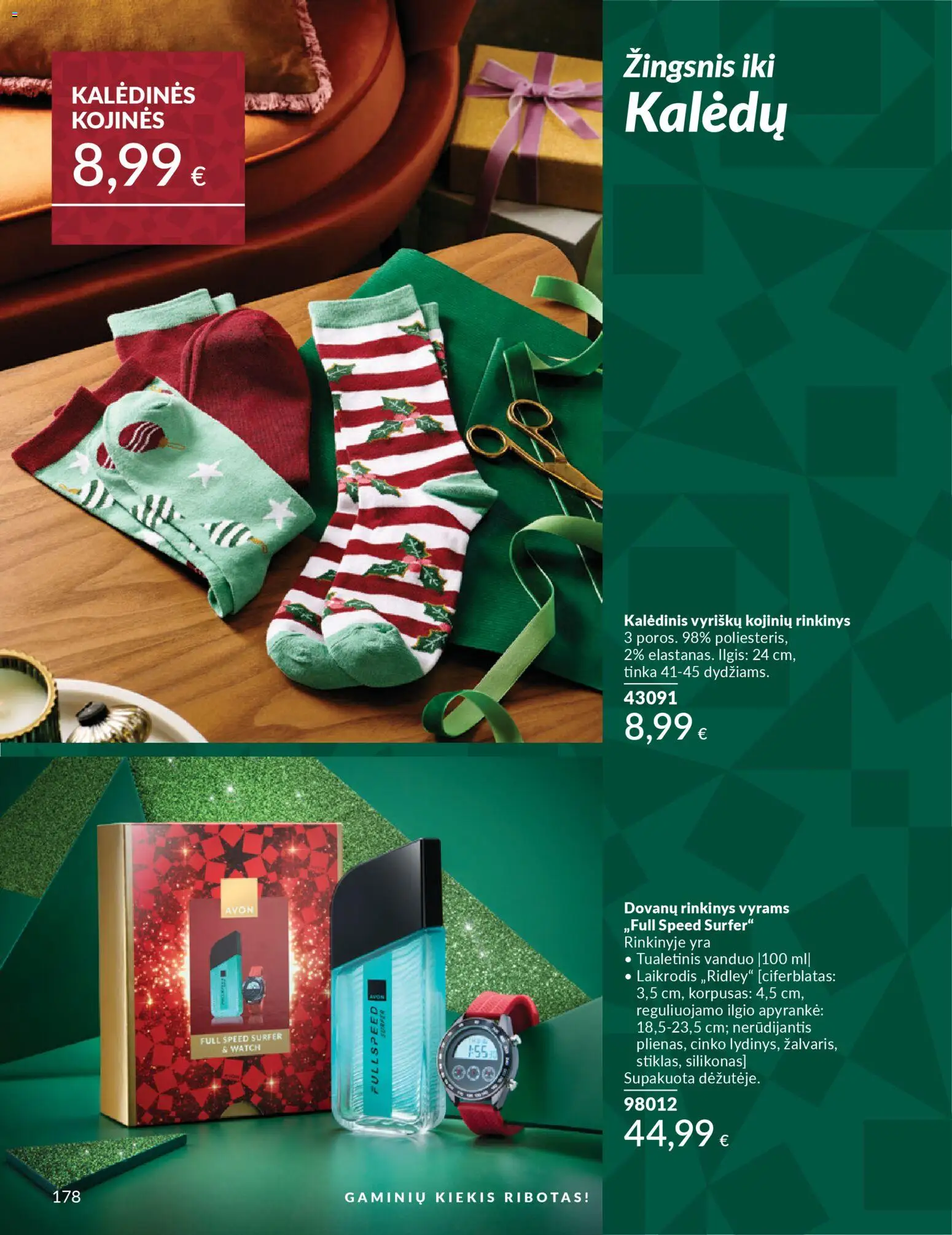 AVON akcijos nuo 01.11.2025 | Puslapis: 178 | Prekių: Tualetinis vanduo, Laikrodis, Kojinės