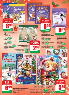 Pogląd oferty "Jajka czekoladowe Milka, 2 rodzaje, 86 g" - ważna od 26.11.2025 | Strona: 9 | Produkty: Cukierki czekoladowe, Kalendarz adwentowy, Kalendarz, Jajka