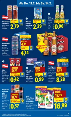 Lidl Flugblatt ab 13.02.2026 gültig | Seite: 13 | Produkte: Wasser, Bier, Waschmittel