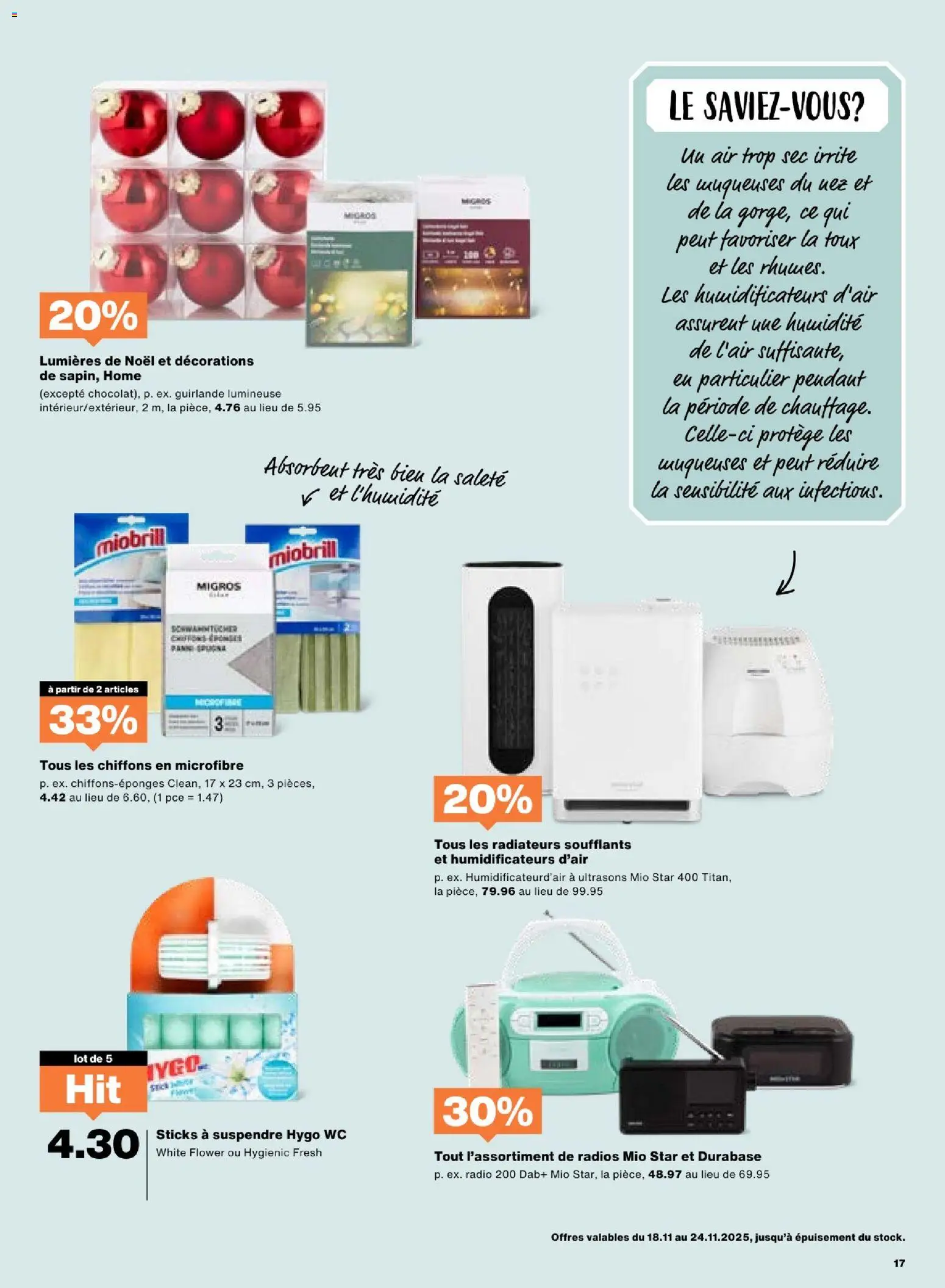 Migros Aktionen FR – gültig ab 18.11.2025 | Seite: 17 | Produkte: Radio, Dab+