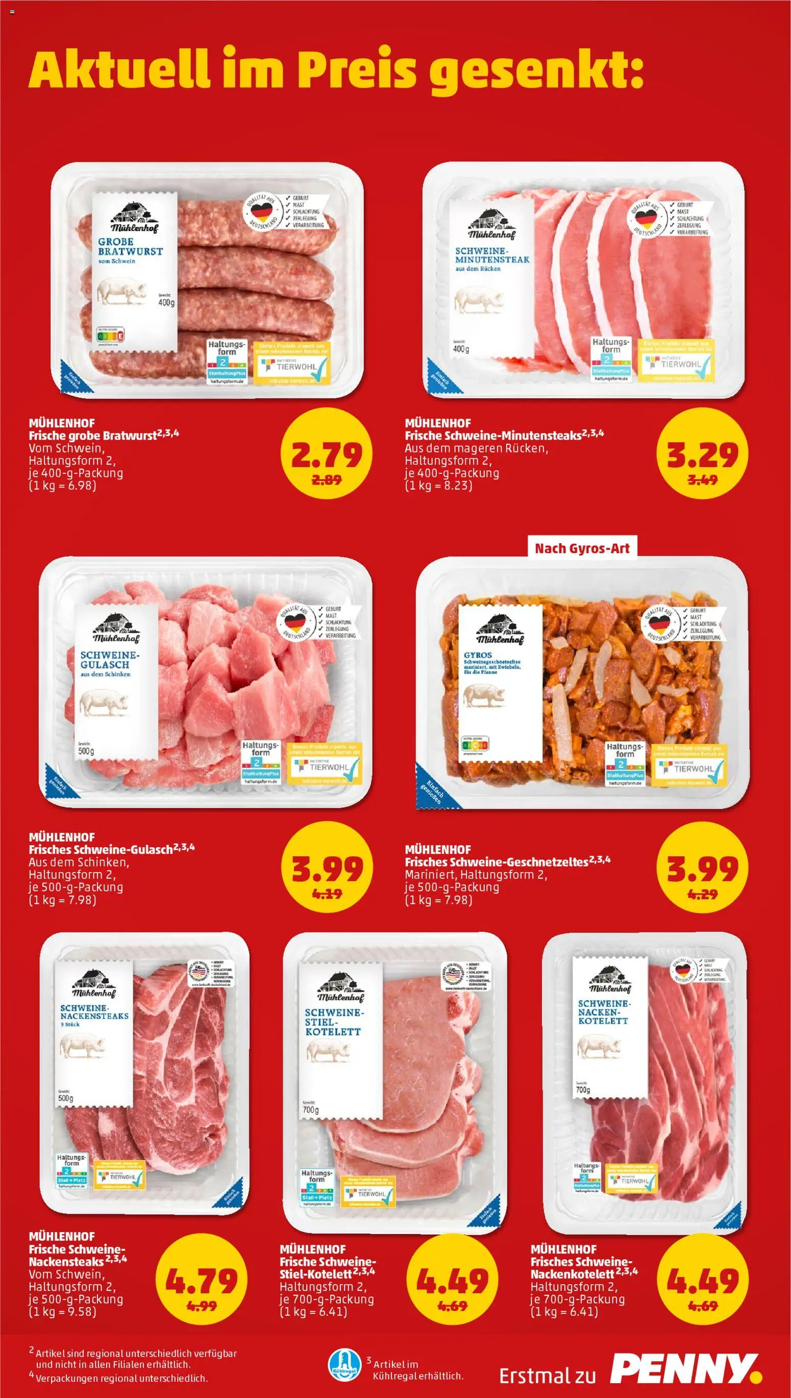 Penny Prospekt 	 – gültig ab 12.01.2026 | Seite: 3 | Produkte: Bratwurst, Gyros, Gulasch, Schinken