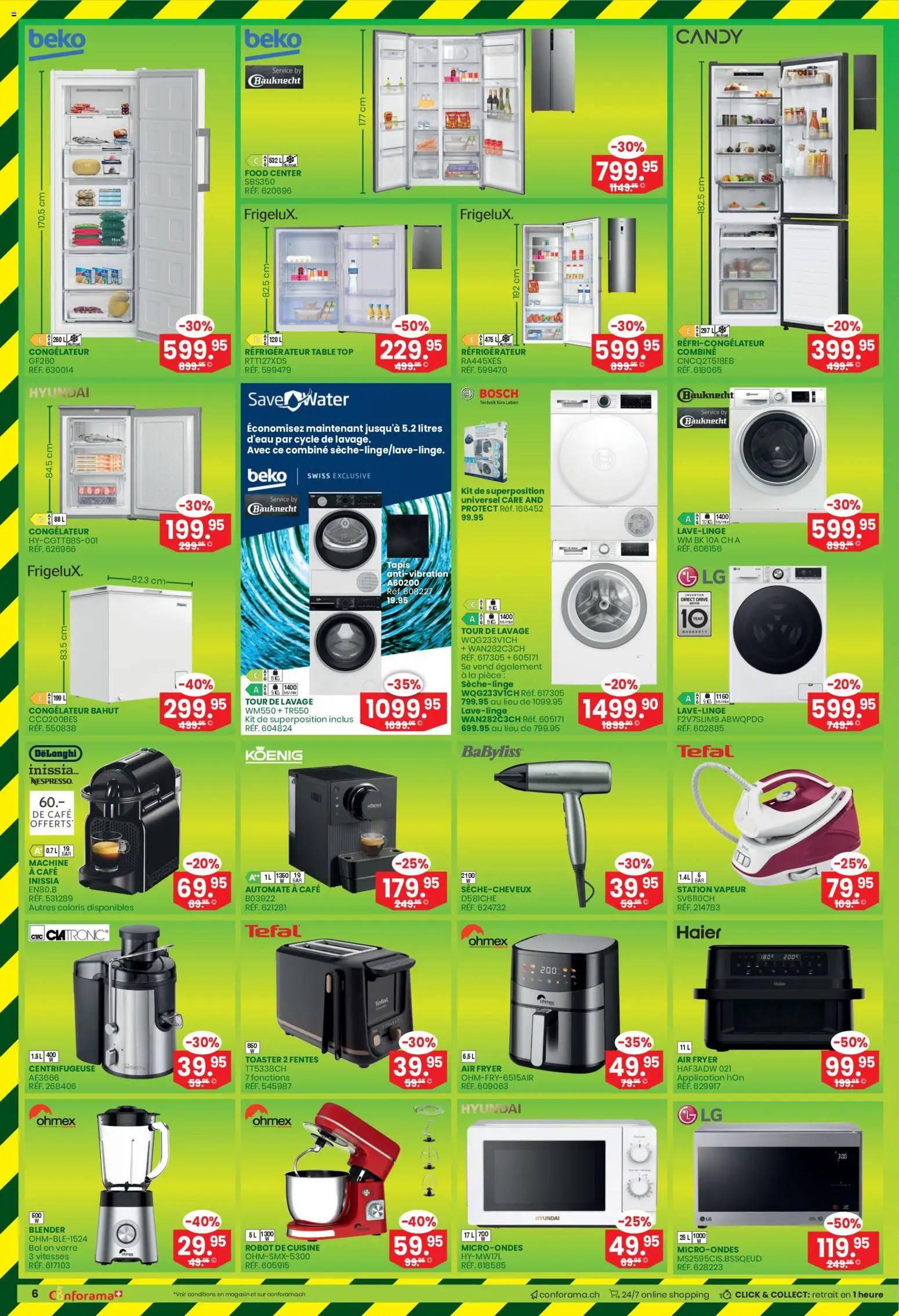 Conforama aktionen FR – gültig ab 22.04.2026 | Seite: 6 | Produkte: Toaster, Top, Bosch