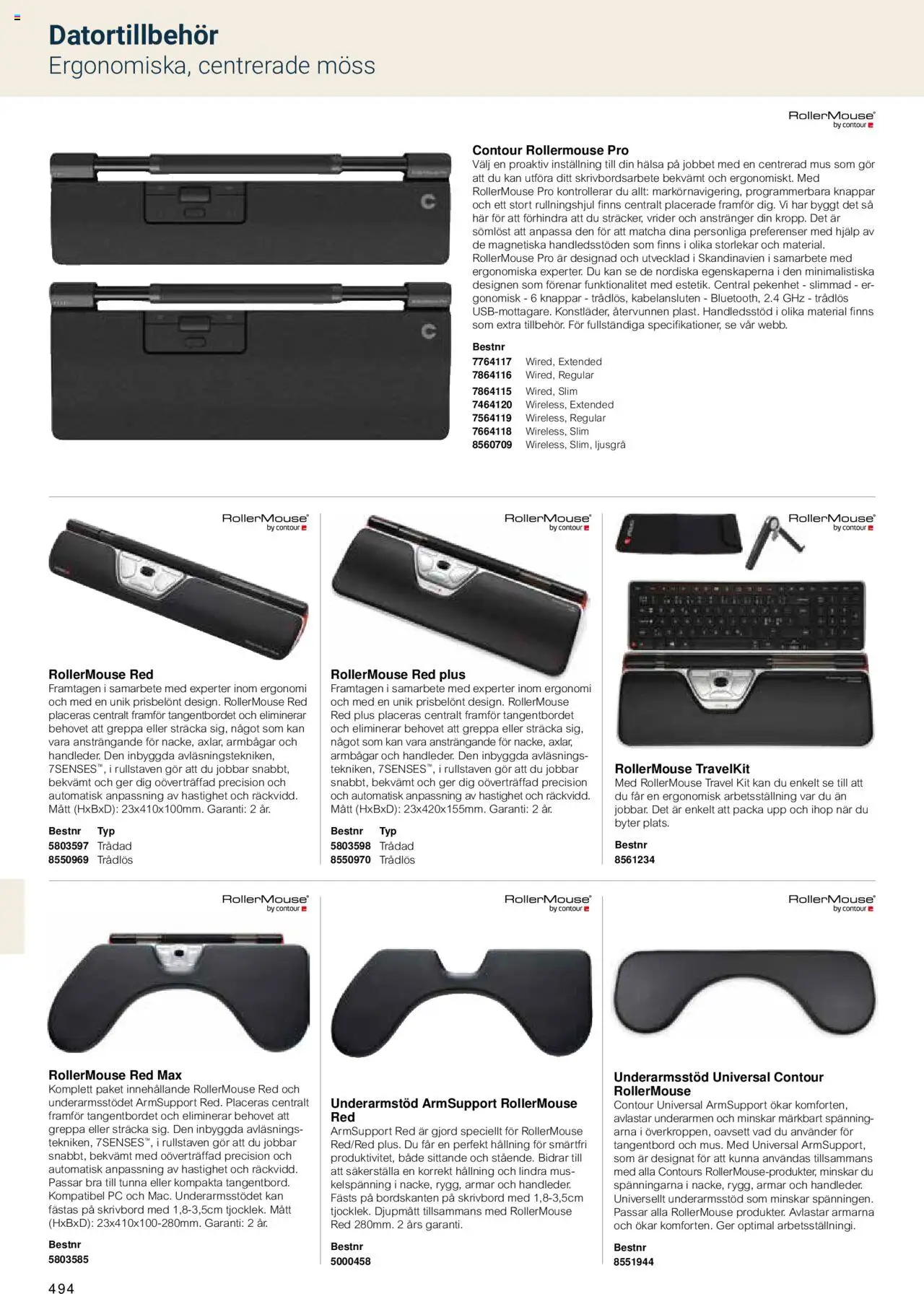 Office Depot reklamblad aktuell från 15.02.2024 | Sida: 496 | Produkter: Skrivbord, Roller, Mus, Tangentbord