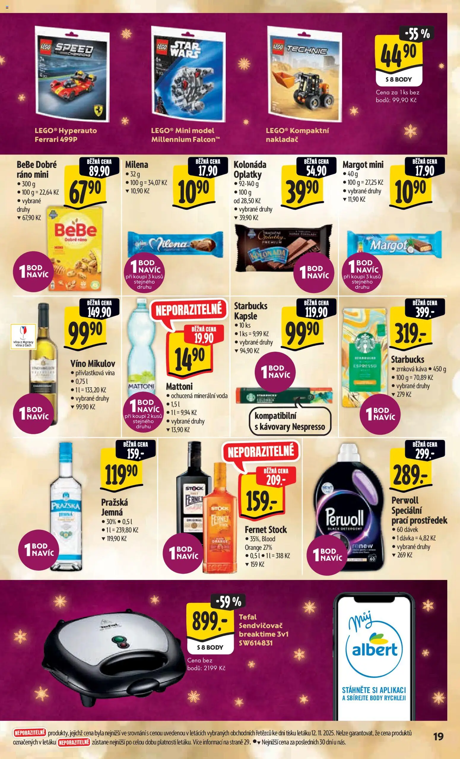 Albert leták - Hypermarket od 19.11.2025 | Strana: 28 | Produkty: Prací prostředek, Víno, Kapsle, Tefal