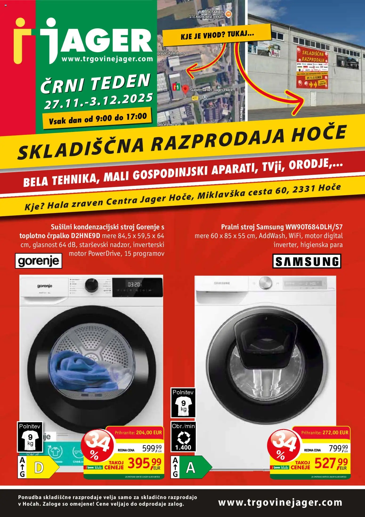 Novi Jager katalog ponudbe – veljaven od 27.11.2025 | Stran: 1 | Izdelki: Pralni stroj, Orodje
