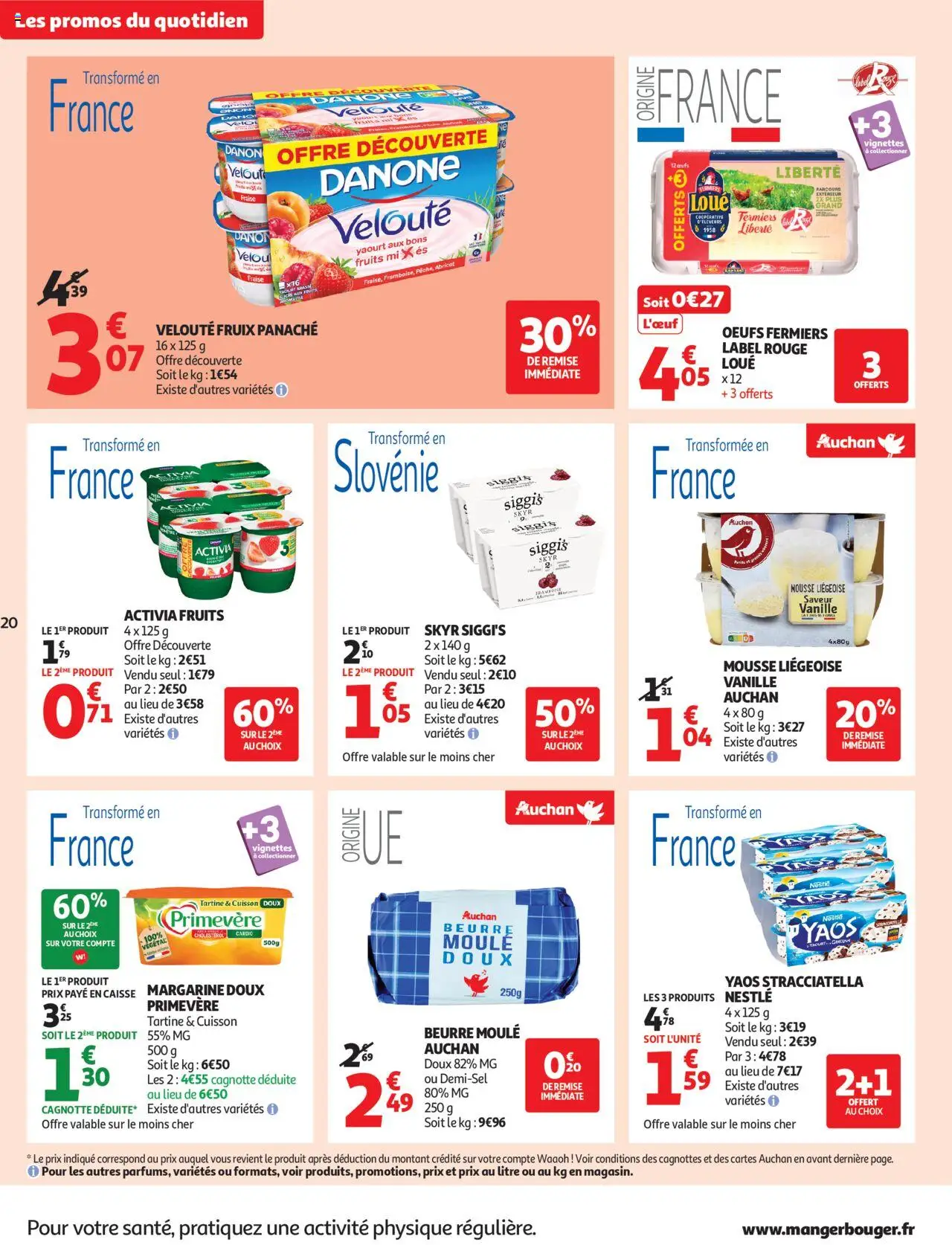  | Page: 20 | Produits: Mousse, Beurre, Yaourt, Œufs