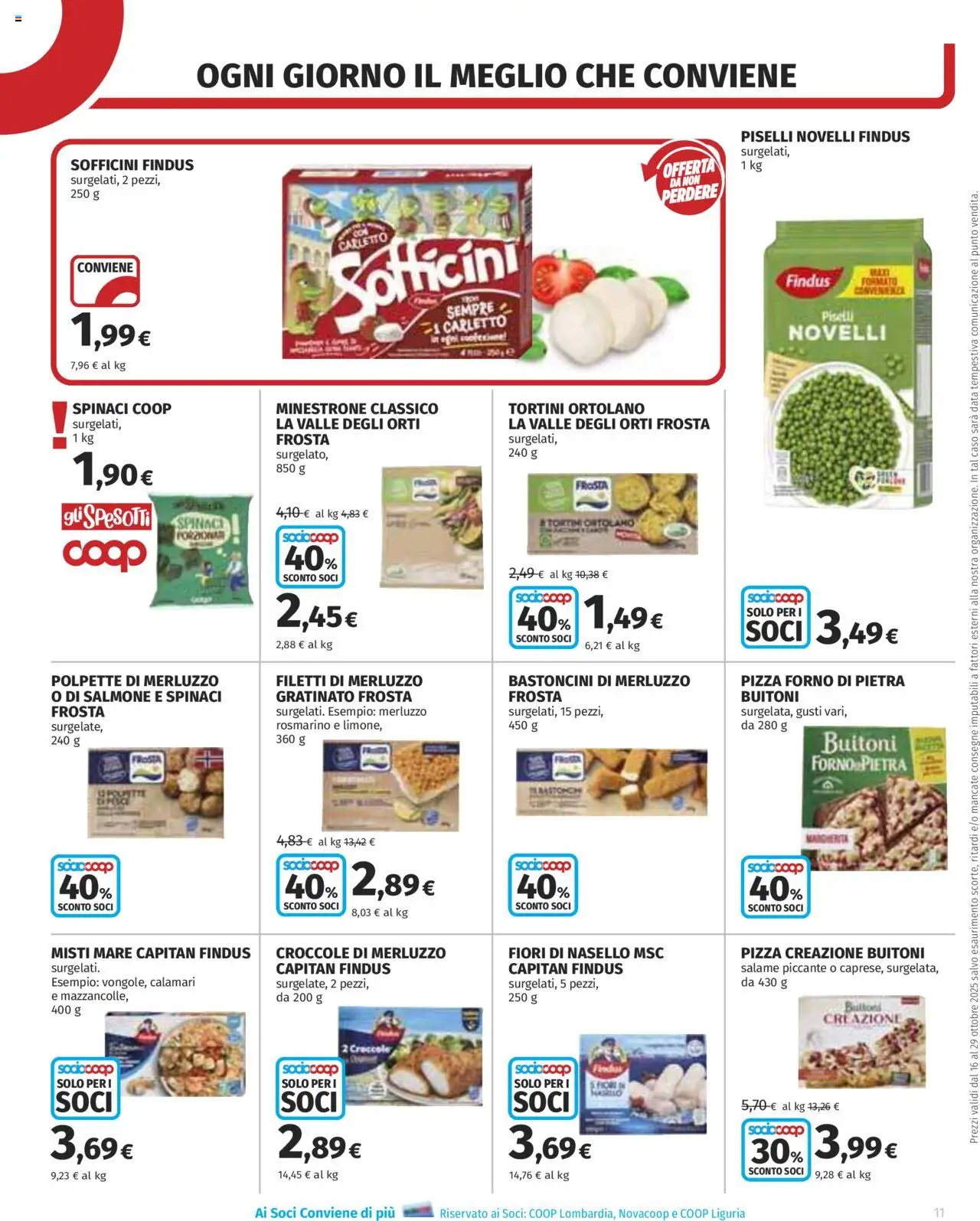 Volantino COOP del 16.10.2025 | Pagina: 11 | Prodotti: Rosmarino, Salmone, Merluzzo, Forno