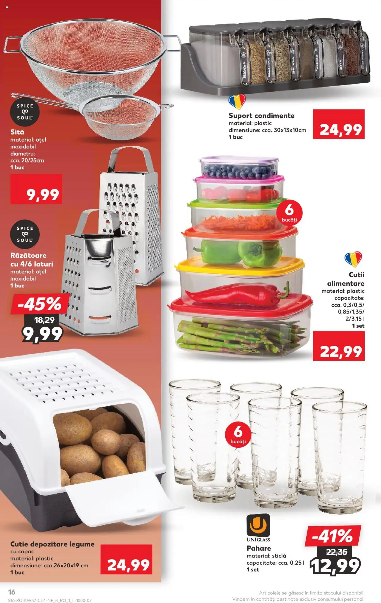 Noul catalog Kaufland – valabil de la 10.09.2025 | Pagină: 16 | Produse: Sită, Cutie, Condimente, Legume