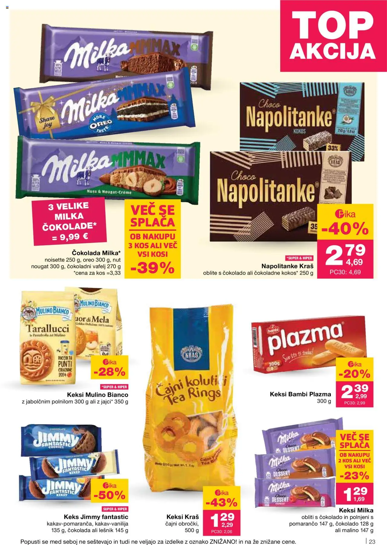 Mercator katalog │ velja od 14.08.2025 | Stran: 25 | Izdelki: Napolitanke, Keksi, Kos, Cokolada