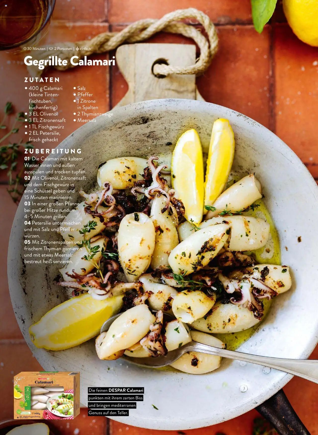 Spar Mahlzeit! Magazin gültig ab 01.07.2025 | Seite: 40 | Produkte: Wasser, Salz, Zitrone, Petersilie