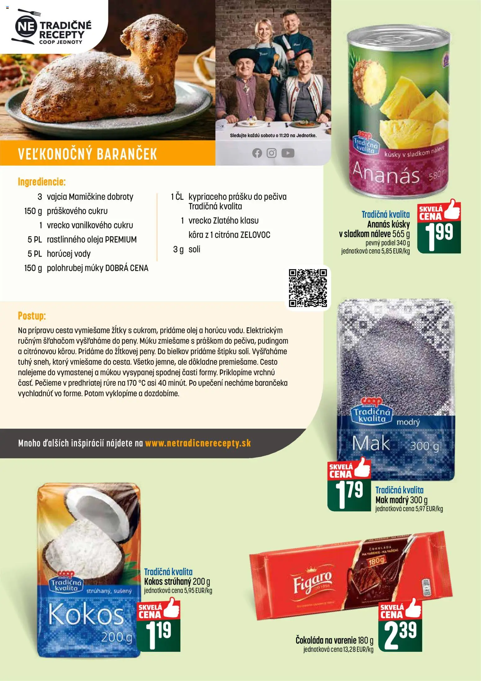 Nové COOP Jednota akcie – leták je platný od 05.03.2026 | Strana: 39 | Produkty: Vajcia, Olej, Ananás, Mak