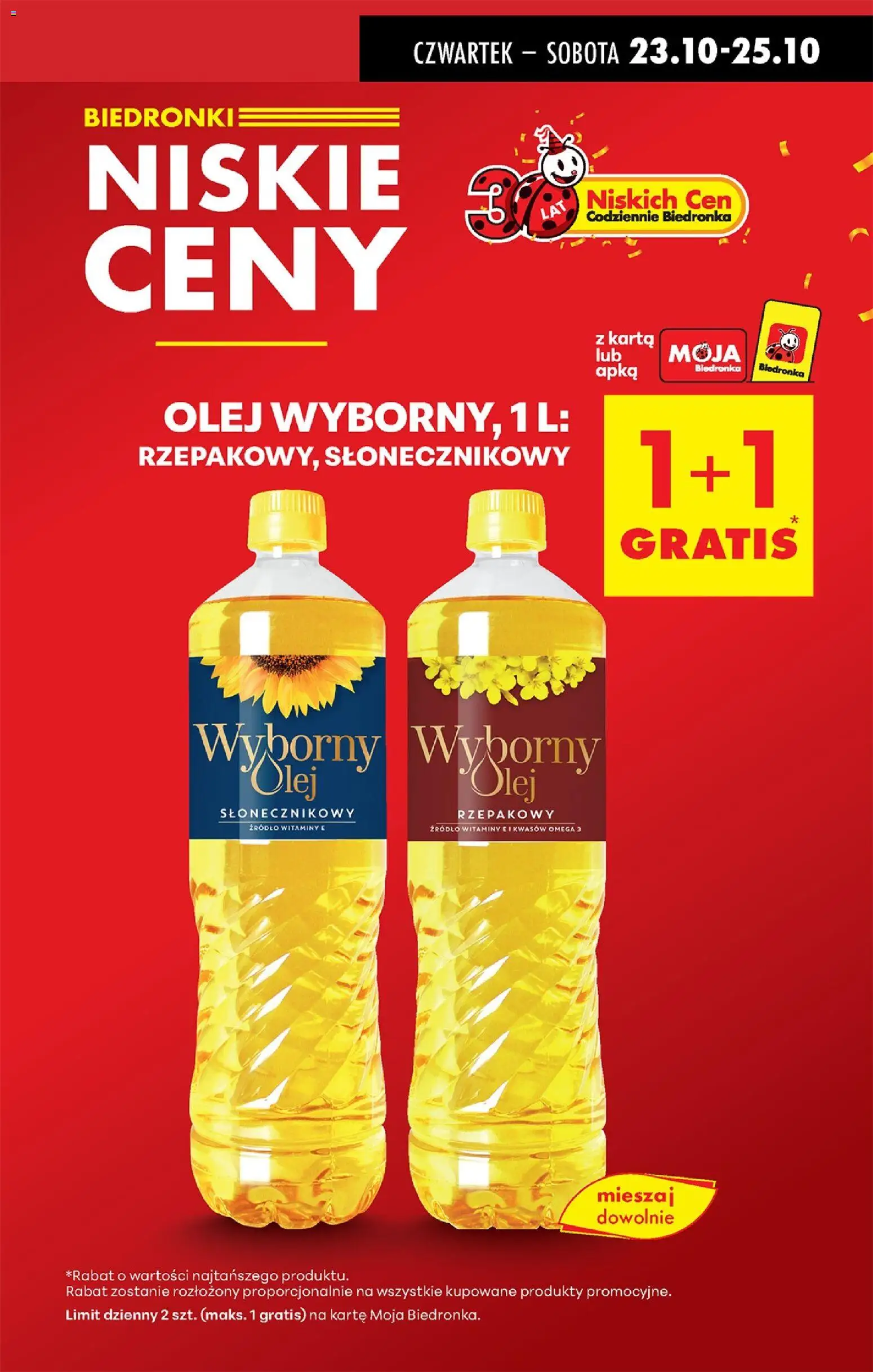Biedronka gazetka - Oferta w tym tygodniu od 23.10.2025 | Strona: 5 | Produkty: Karta, Olej słonecznikowy, Olej