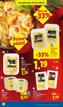Anteprima del volantino Deluxe Ravioli ricotta e pistacchio, 250 g confezione valido a partire dal 21.12.2025 | Pagina: 10