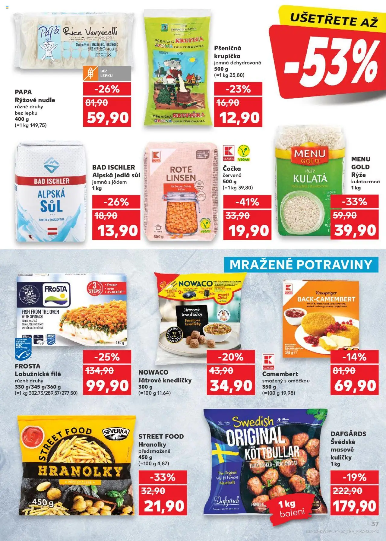 Kaufland leták od 24.09.2025 | Strana: 37 | Produkty: Potraviny, Rýžové nudle, Protein, File