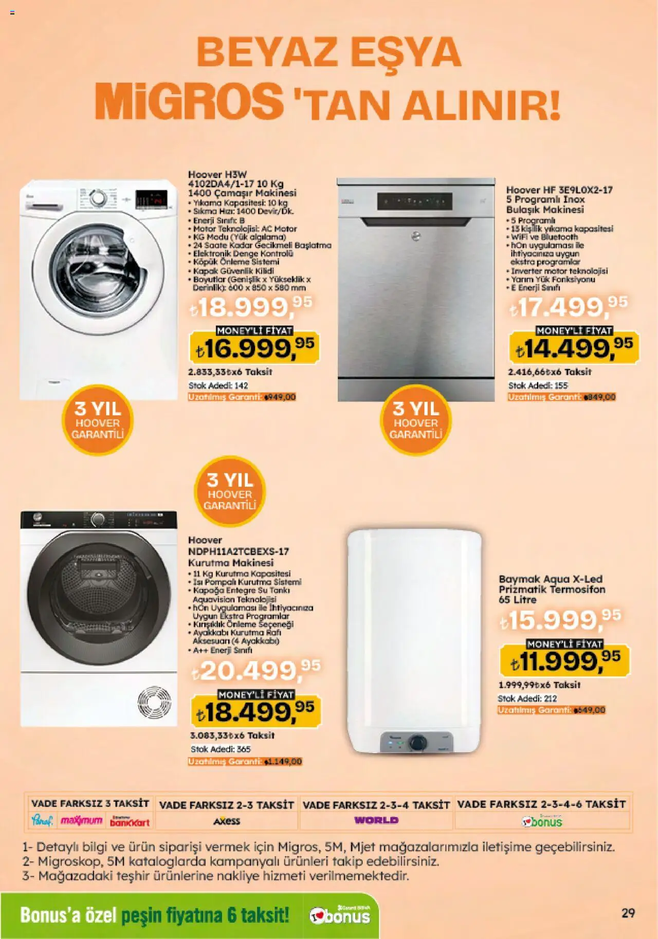 Migros Katalog - 5M Migroskop Dijital - 25.09.2025 tarihinden itibaren geçerlidir | Sayfa: 119 | Ürünler: Kurutma makinesi, Su, Çamaşır makinesi, Bulaşık makinesi