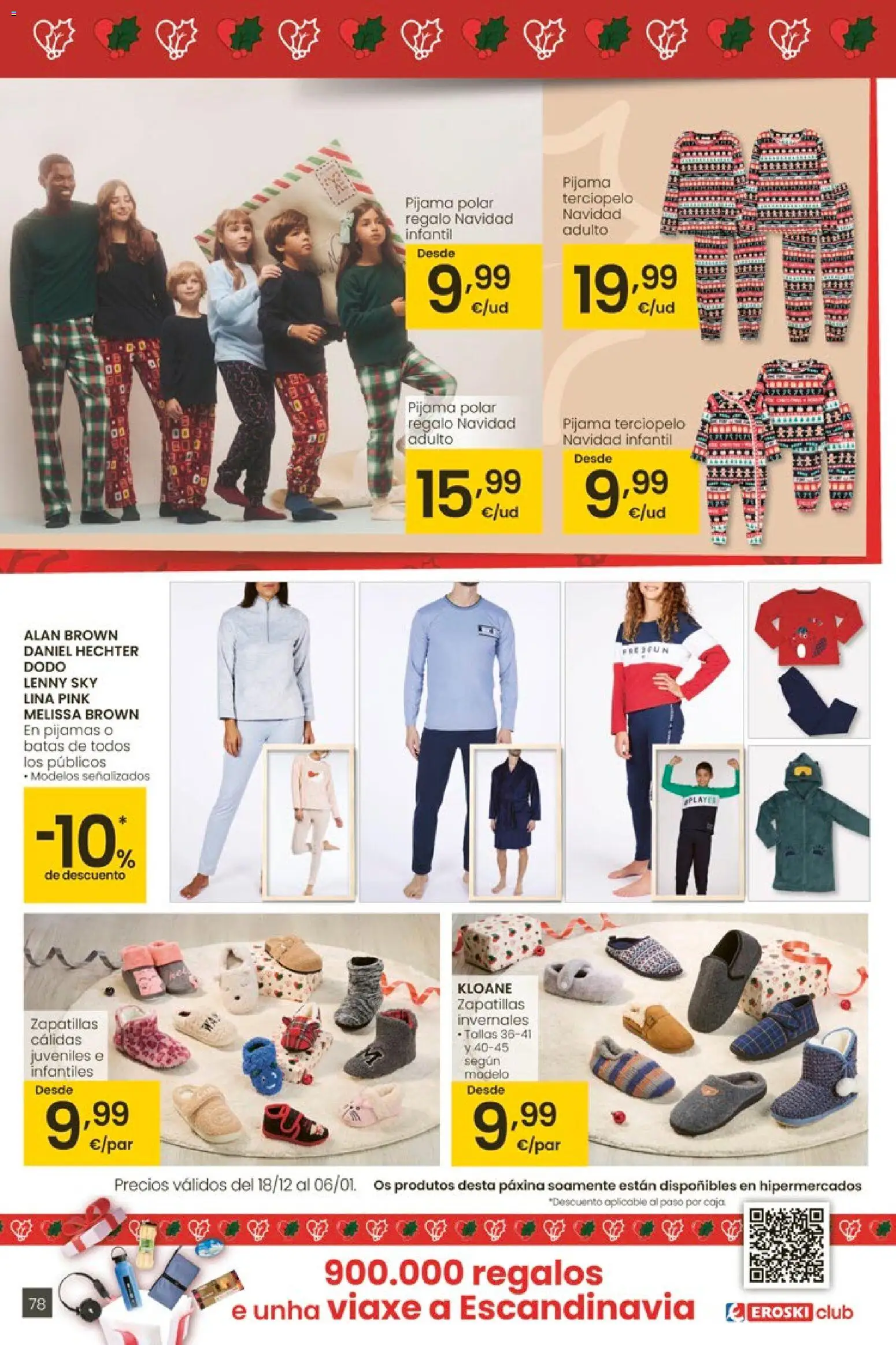 Eroski - Center │ válido desde el 18.12.2025 | Página: 78 | Productos: Pijama, Zapatillas, Caja