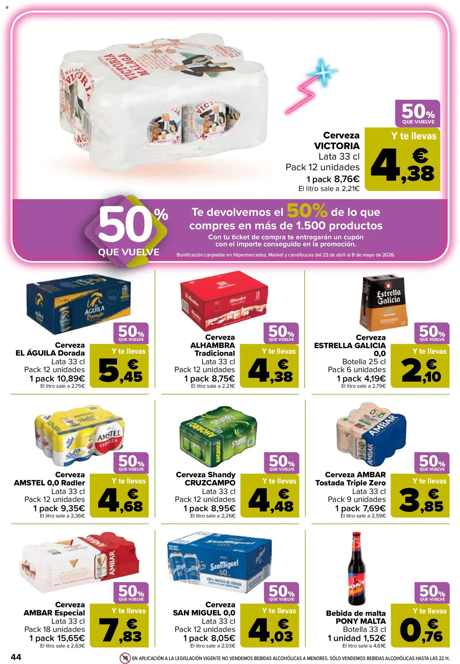 Carrefour folleto │ válido desde el 07.04.2026 | Página: 48 | Productos: Cerveza, Té