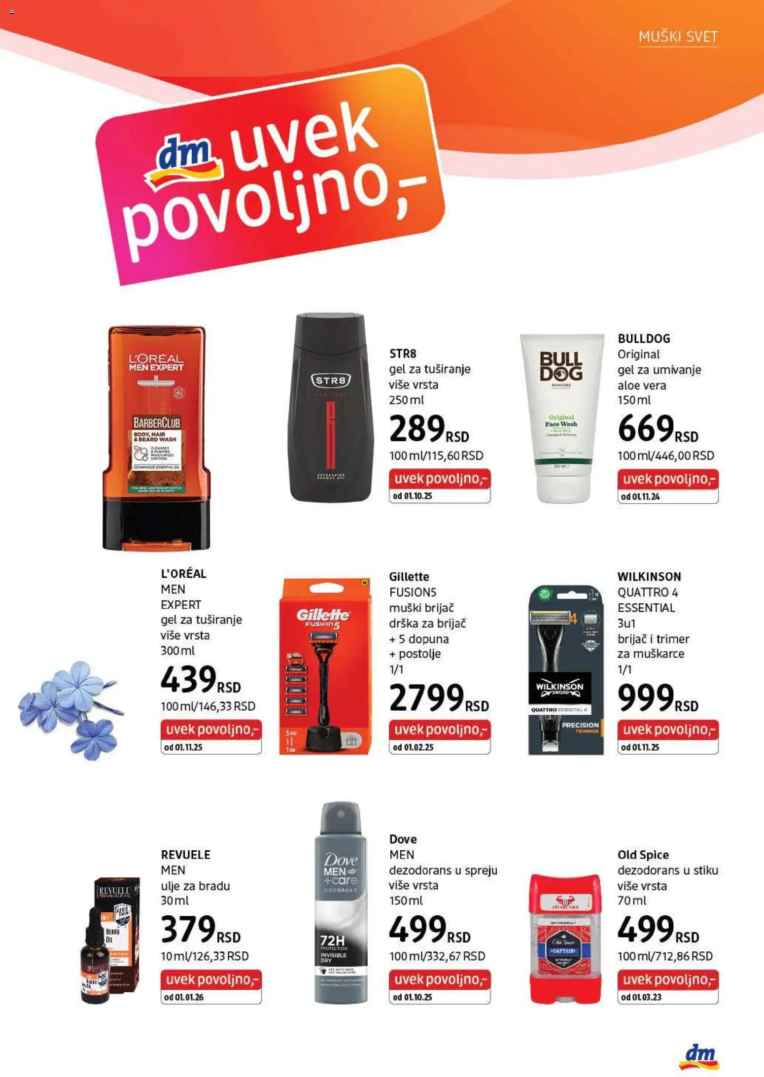 DM Drogerie katalog - važi od 01.01.2026 | Strana: 21 | Proizvode: Gillette, Ulje, Gel za tuširanje, Dezodorans