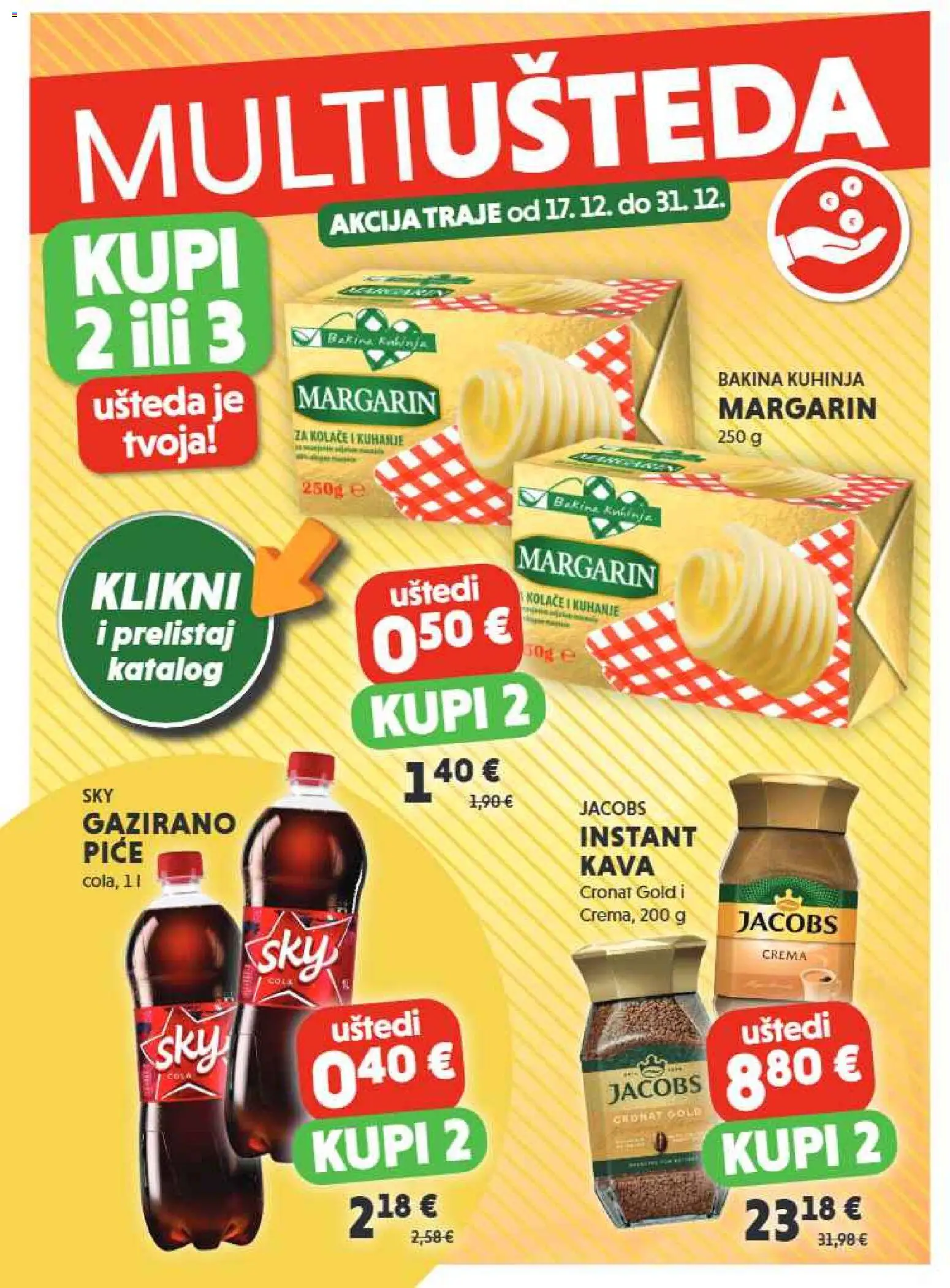 Studenac katalog | vrijedi od 17.12.2025 | Stranica: 2 | Proizvodi: Kava, Margarin, Jacobs, Kuhinja
